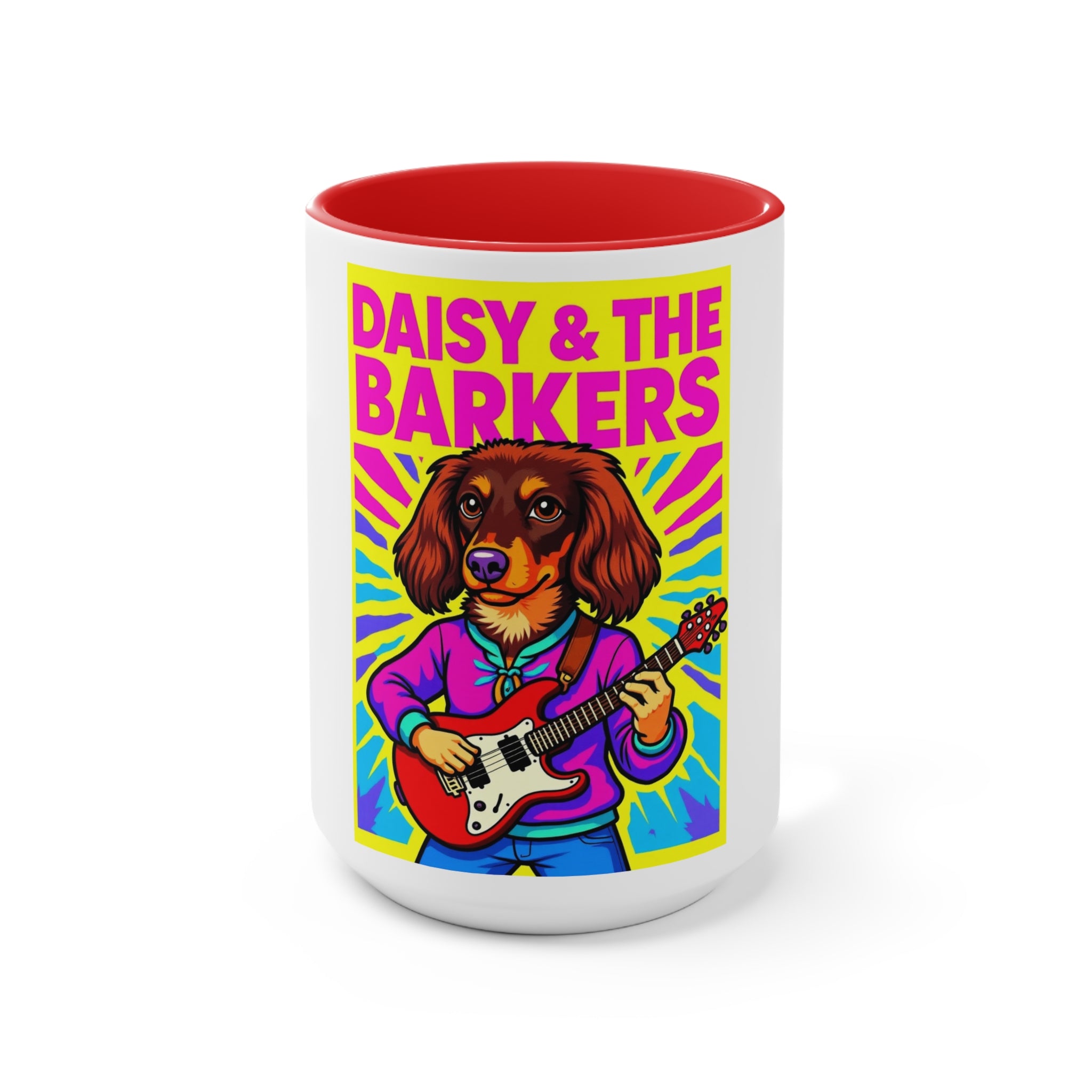 Dachshund Rock and Roll Mug - 'Daisy & The Barkers'
