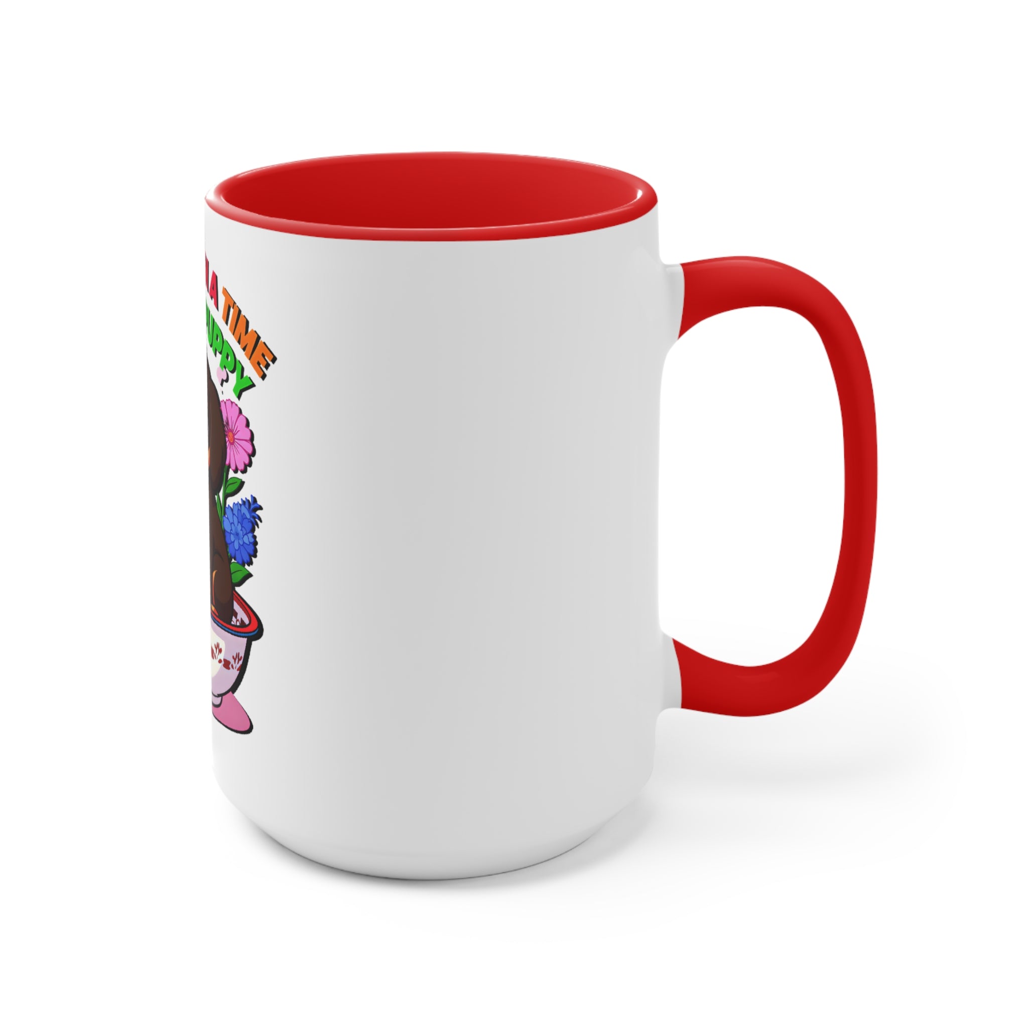 Whimsical Puppy Accent Mug - 'Once Upon a Time I Was a Puppy'