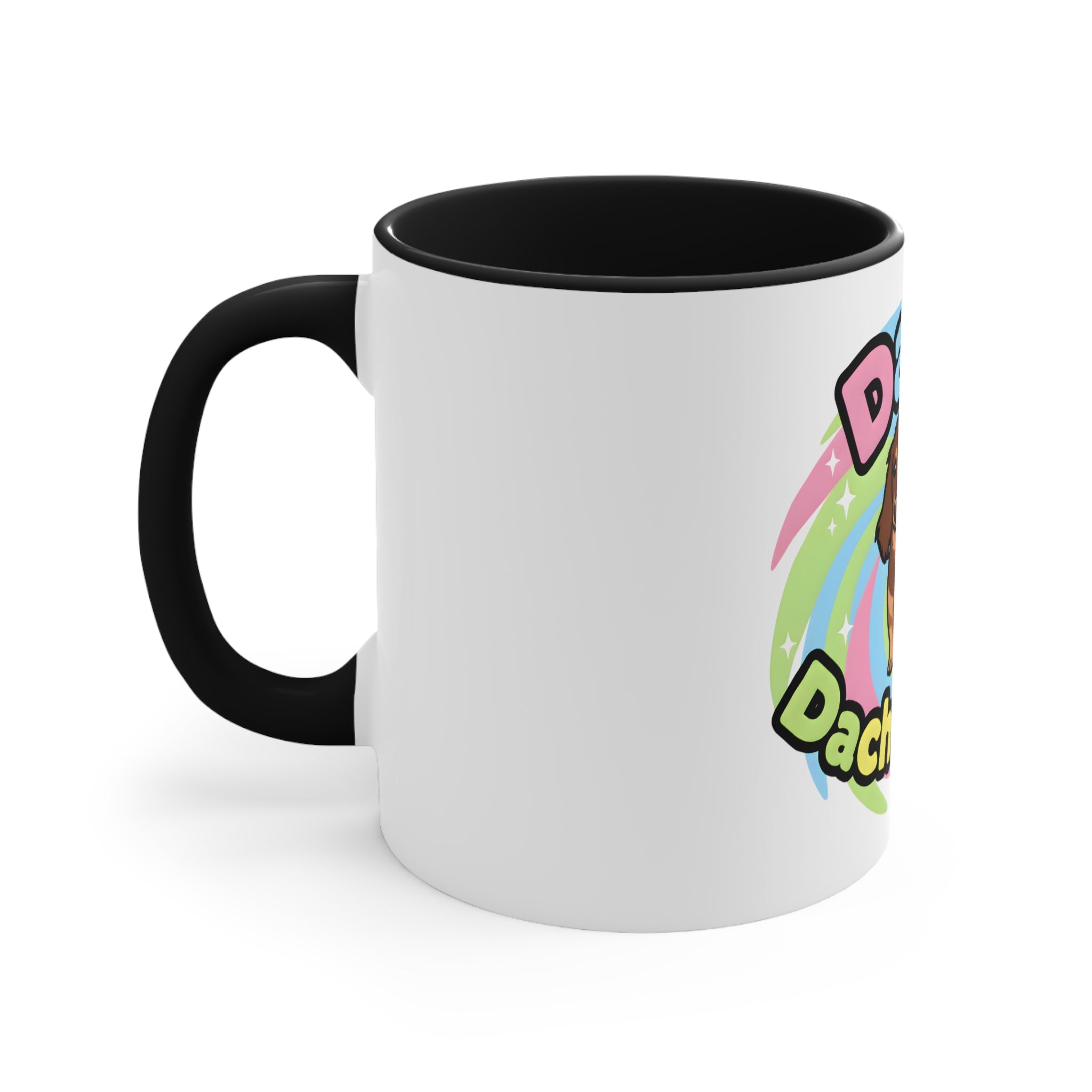 Daisy the Famous Dachshund Accent Mug - Colorful Pet Lover Gift