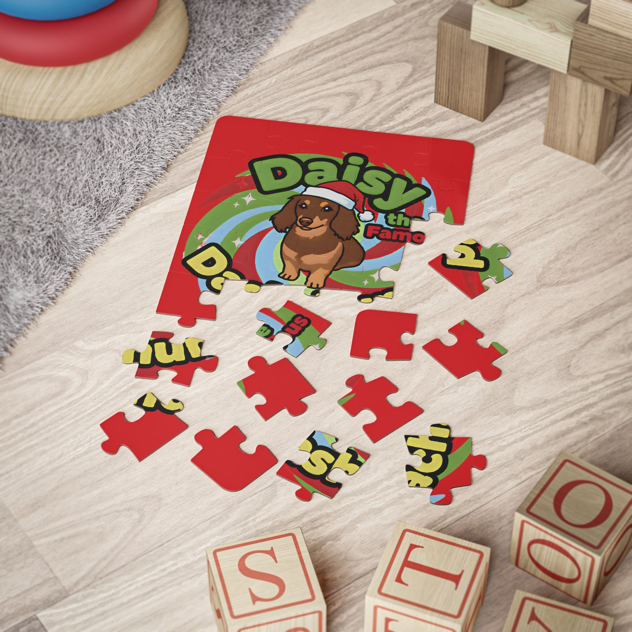 Dachshund Holiday Kids' Puzzle - 30-Piece Fun Toy