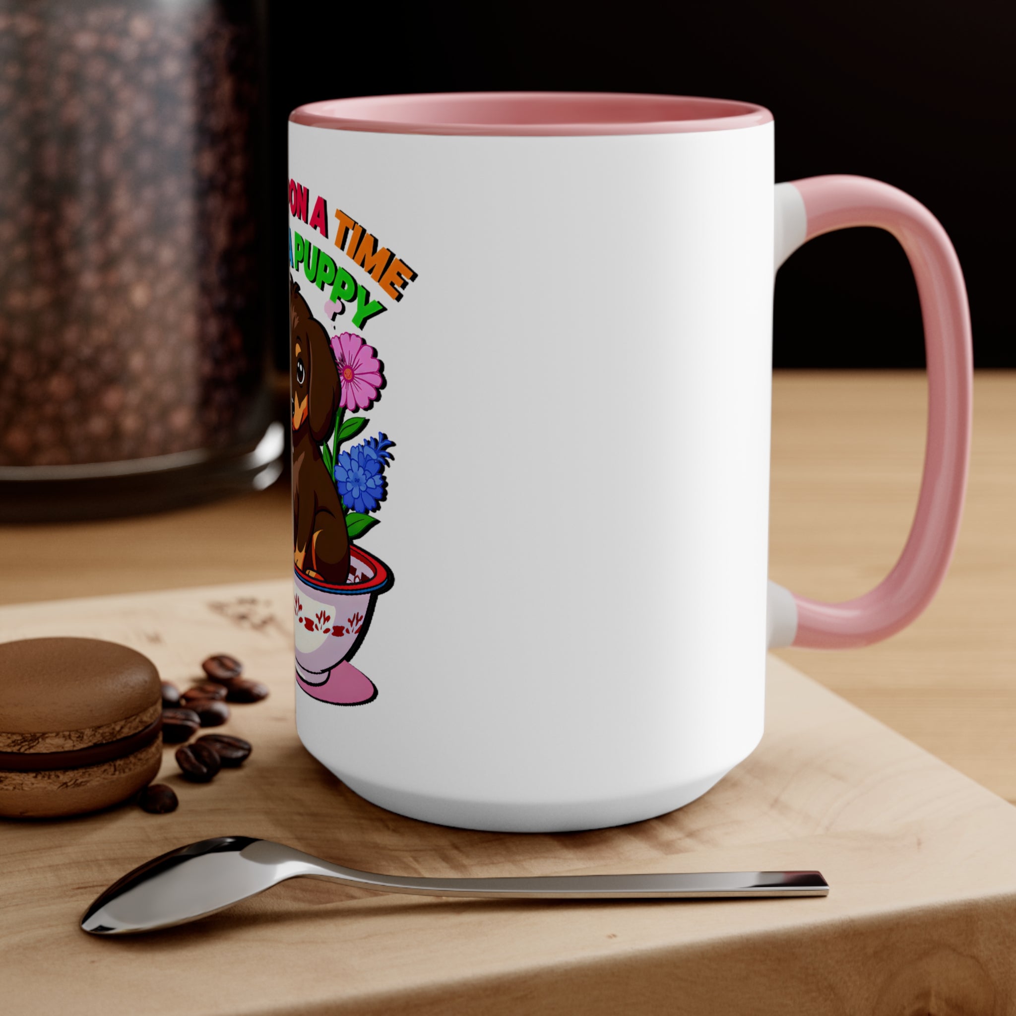 Whimsical Puppy Accent Mug - 'Once Upon a Time I Was a Puppy'