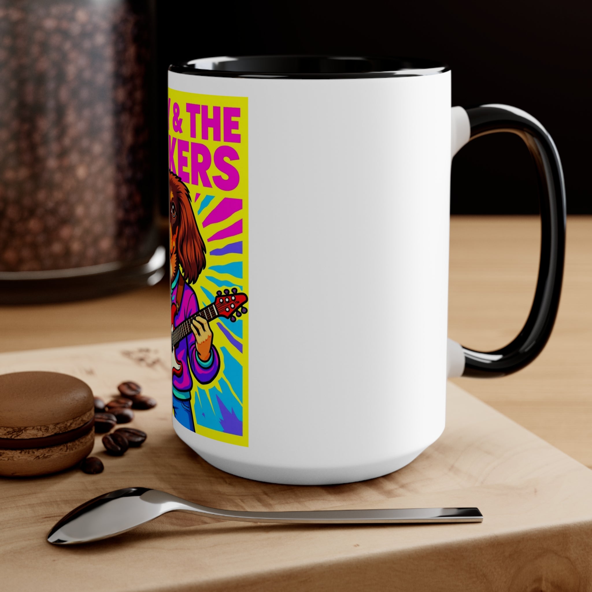 Dachshund Rock and Roll Mug - 'Daisy & The Barkers'