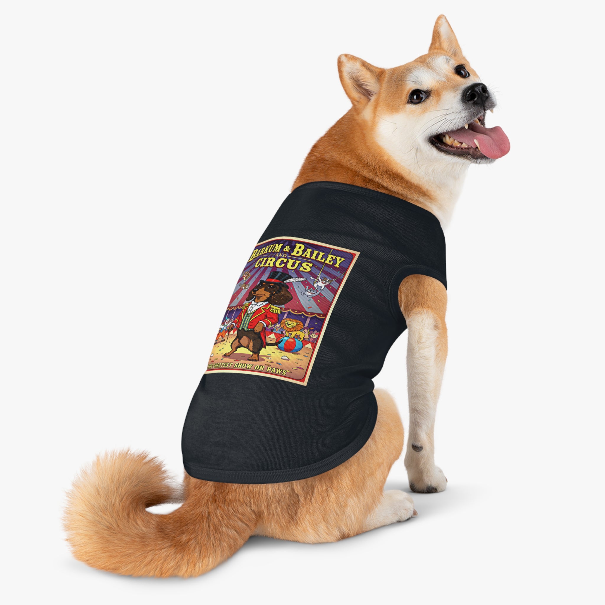 Dachshund Circus-Themed Pet Tank Top – Fun & Stylish Dog Apparel
