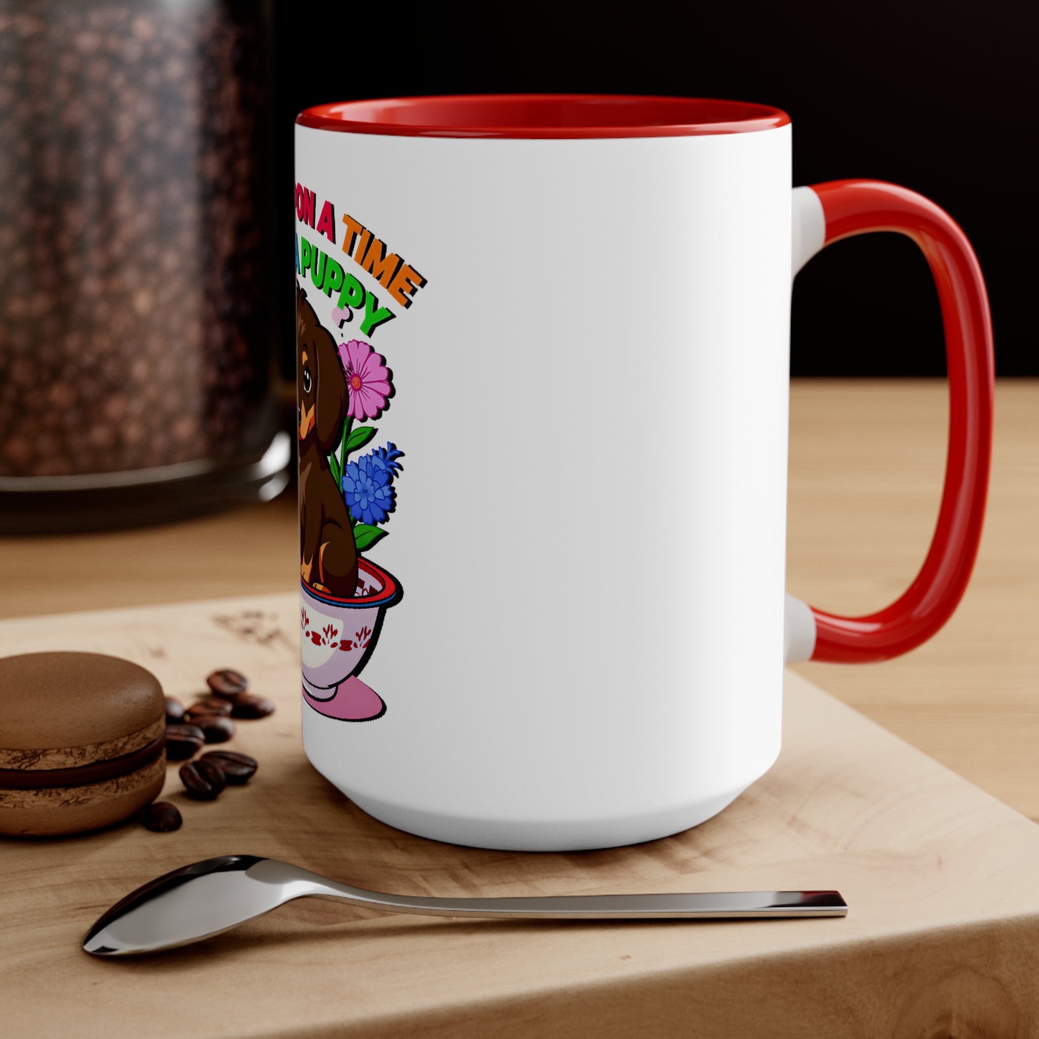 Whimsical Puppy Accent Mug - 'Once Upon a Time I Was a Puppy'