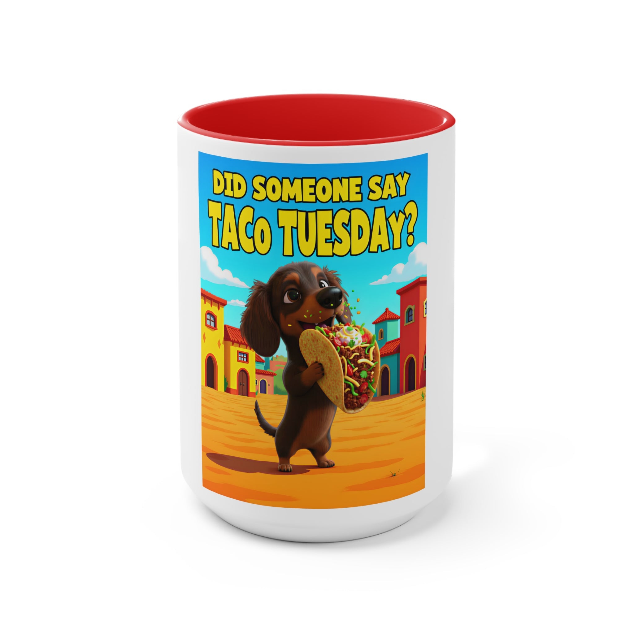 Taco Tuesday Accent Mug – Fun & Whimsical Wiener Dog Design
