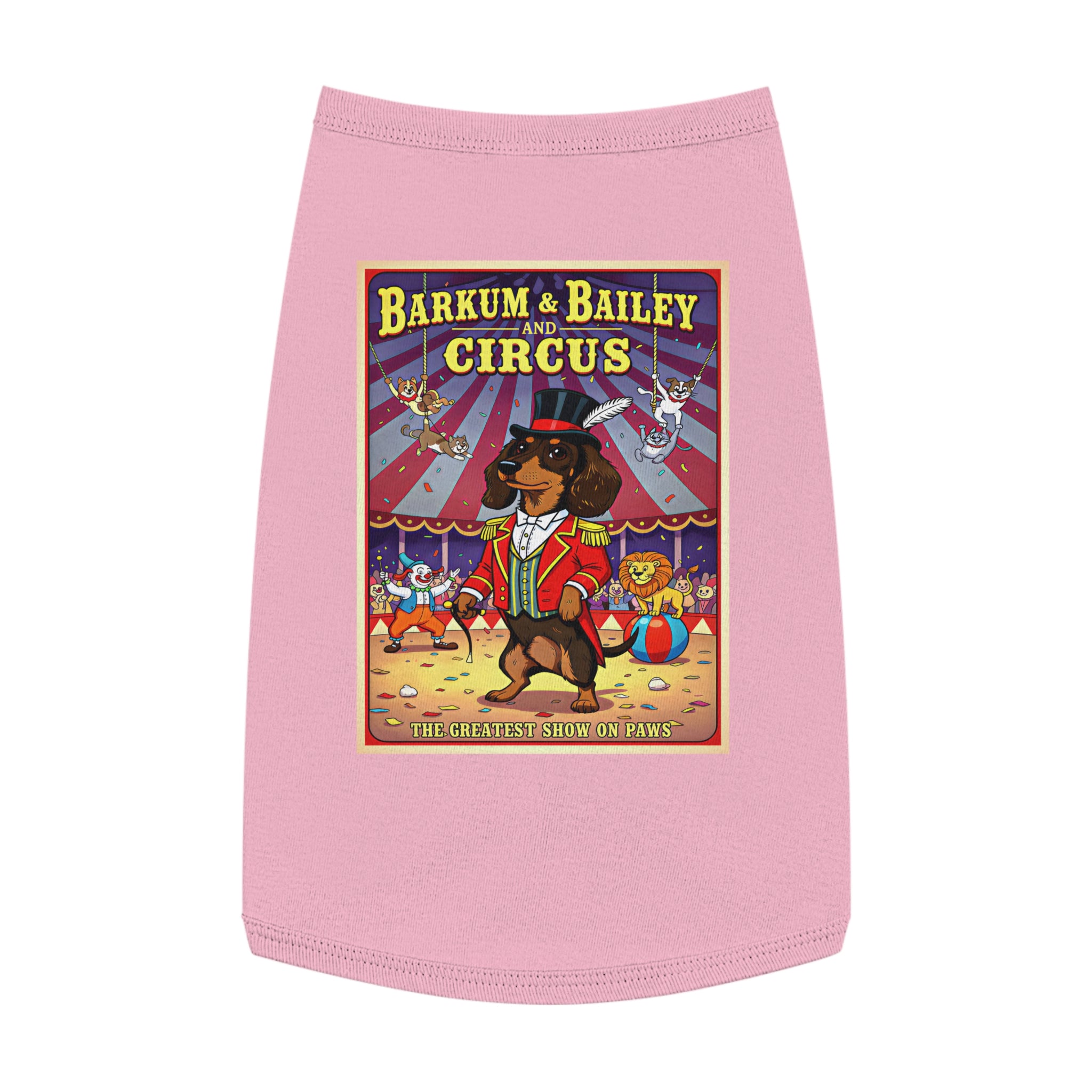 Dachshund Circus-Themed Pet Tank Top – Fun & Stylish Dog Apparel