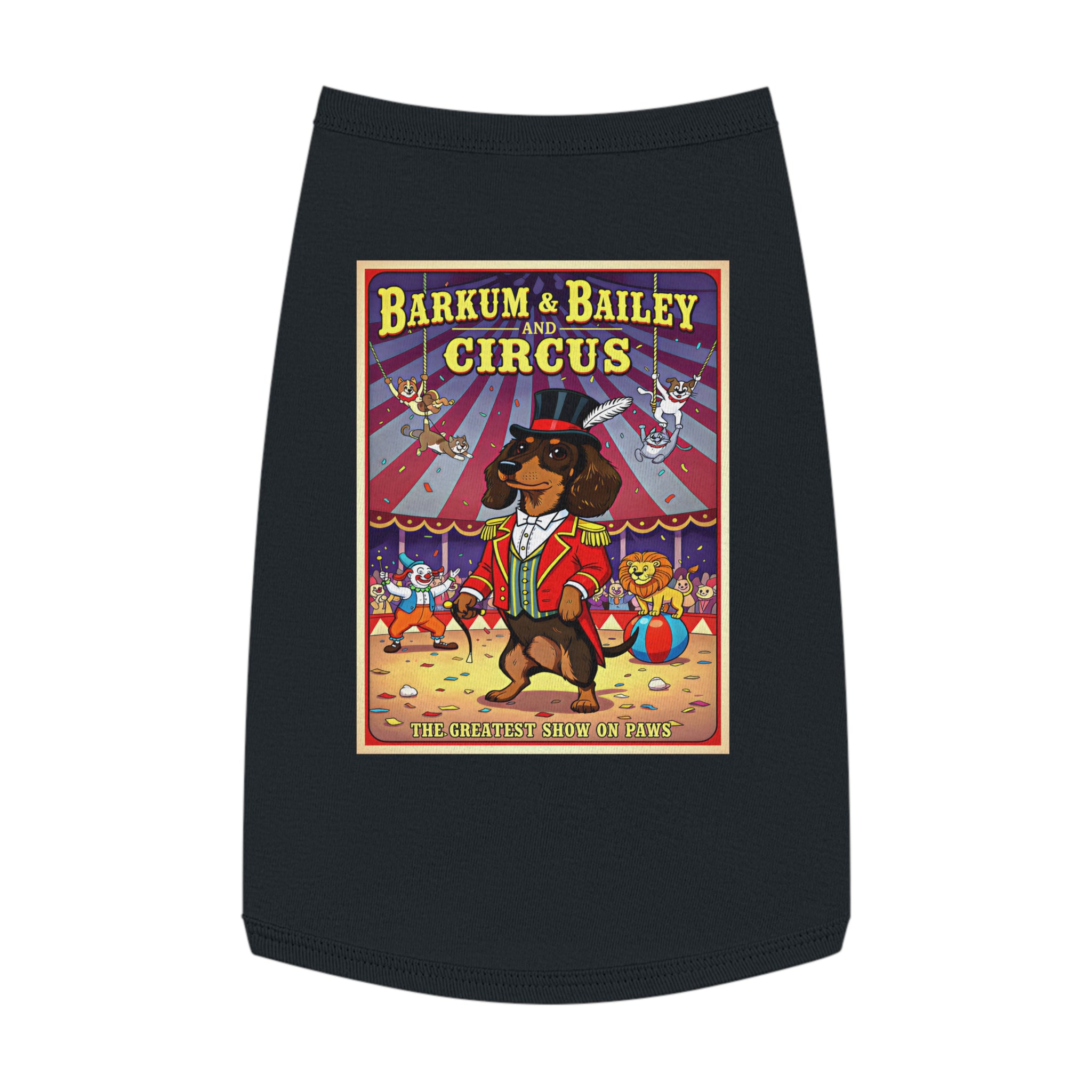 Dachshund Circus-Themed Pet Tank Top – Fun & Stylish Dog Apparel