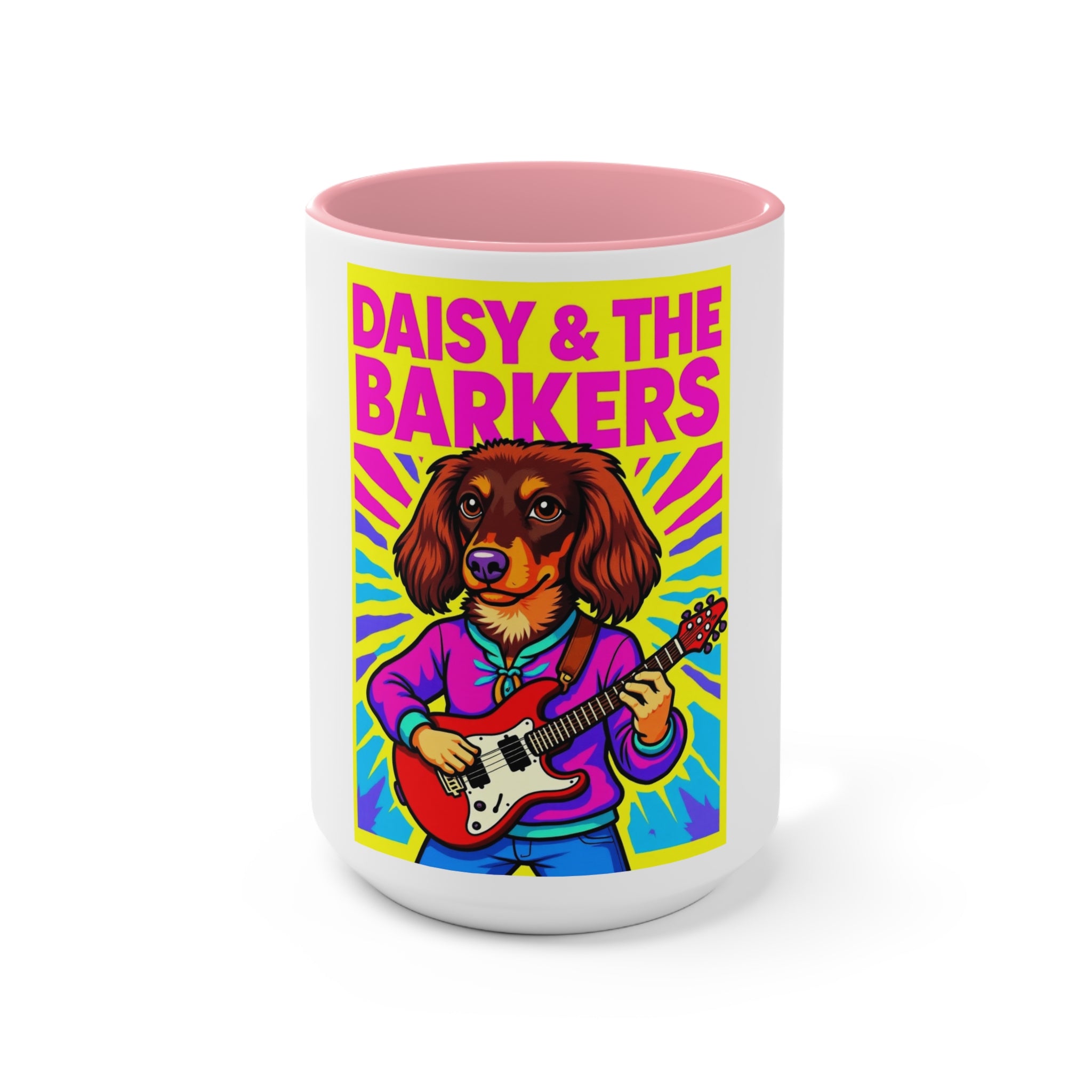 Dachshund Rock and Roll Mug - 'Daisy & The Barkers'
