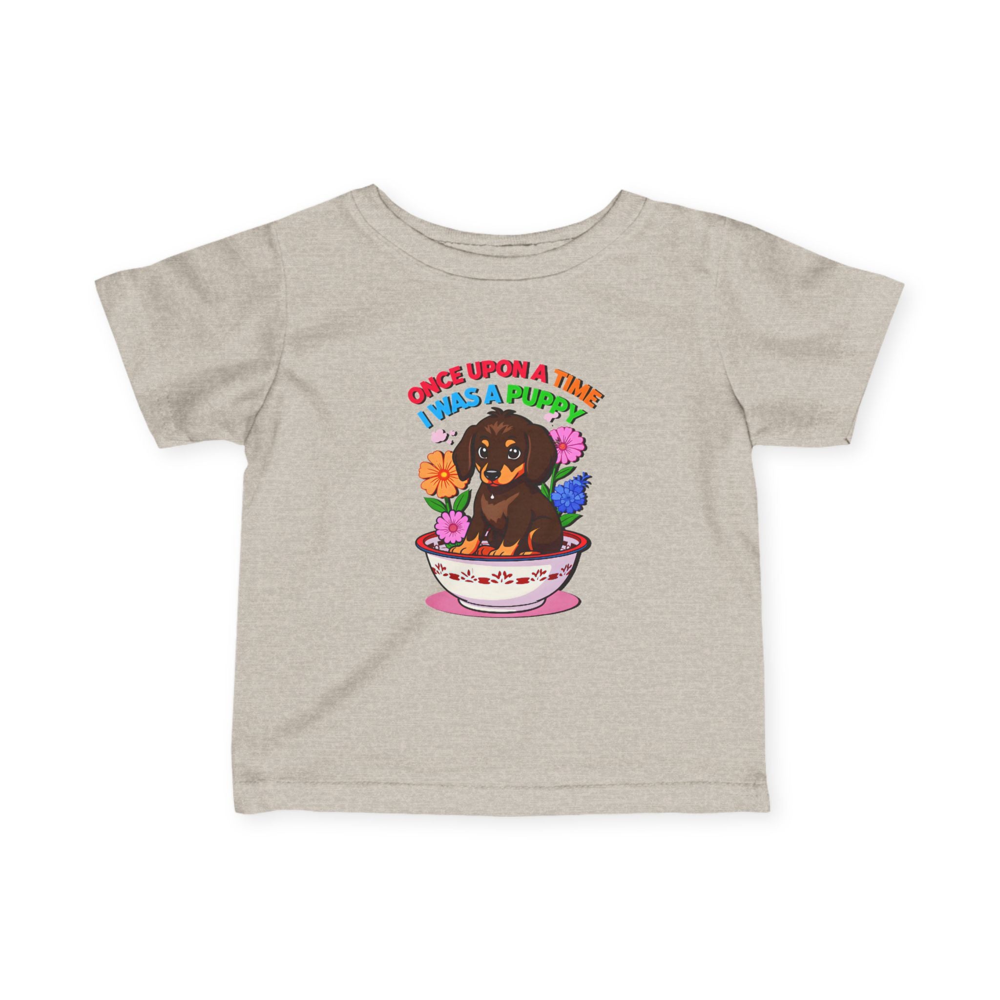 Cute Daisy the Dachshund Puppy Infant T-Shirt – Once Upon a Time Design
