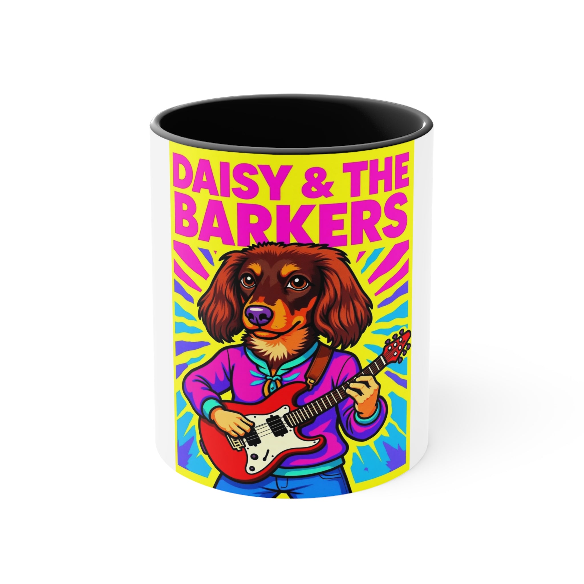Dachshund Rock and Roll Mug - 'Daisy & The Barkers'