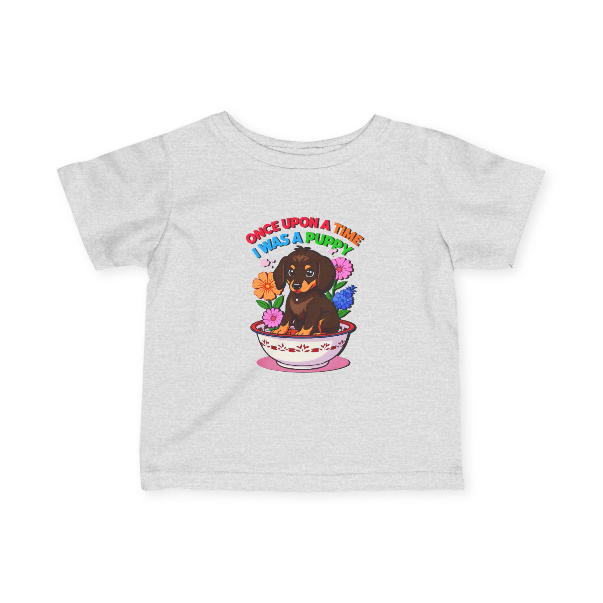 Cute Daisy the Dachshund Puppy Infant T-Shirt – Once Upon a Time Design