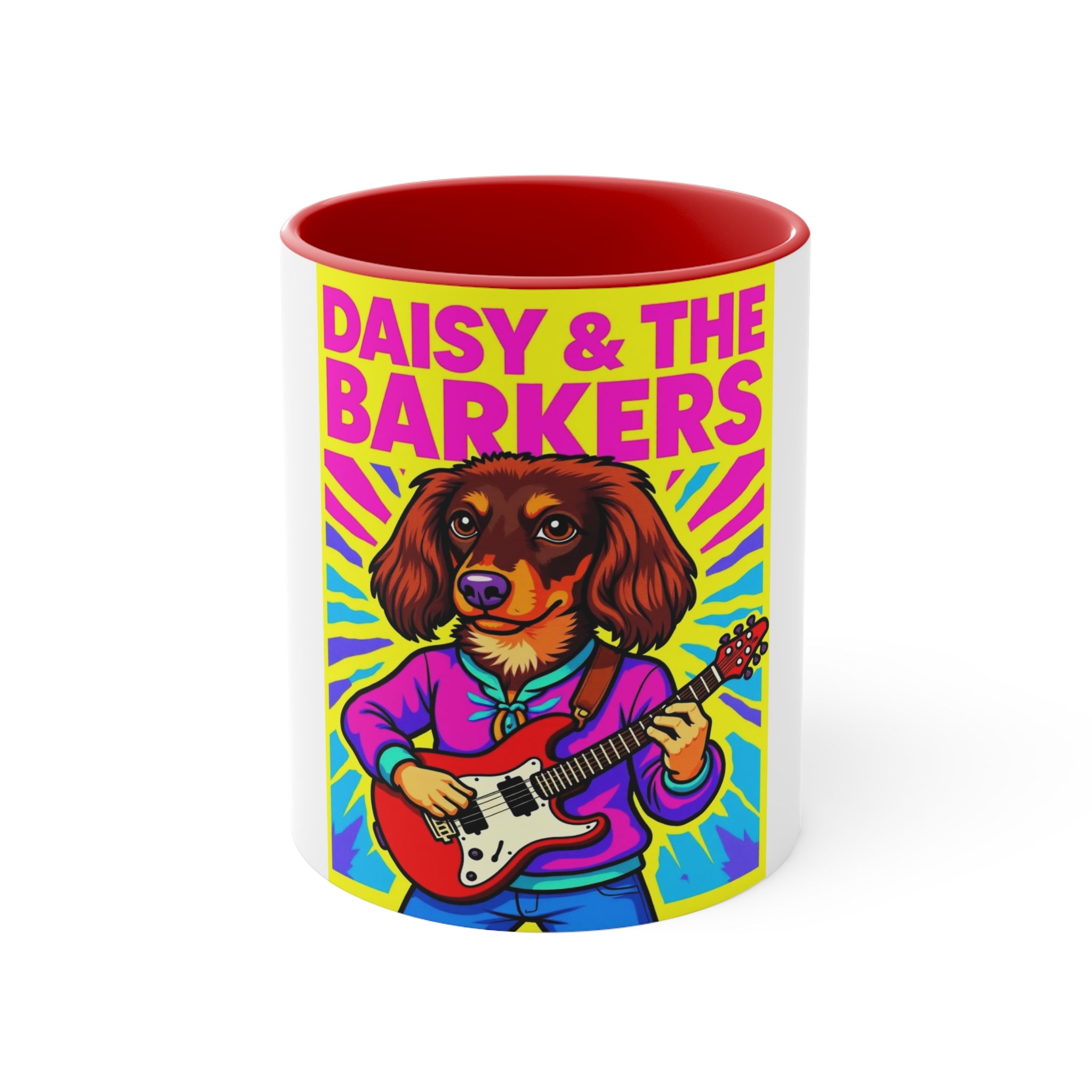 Dachshund Rock and Roll Mug - 'Daisy & The Barkers'