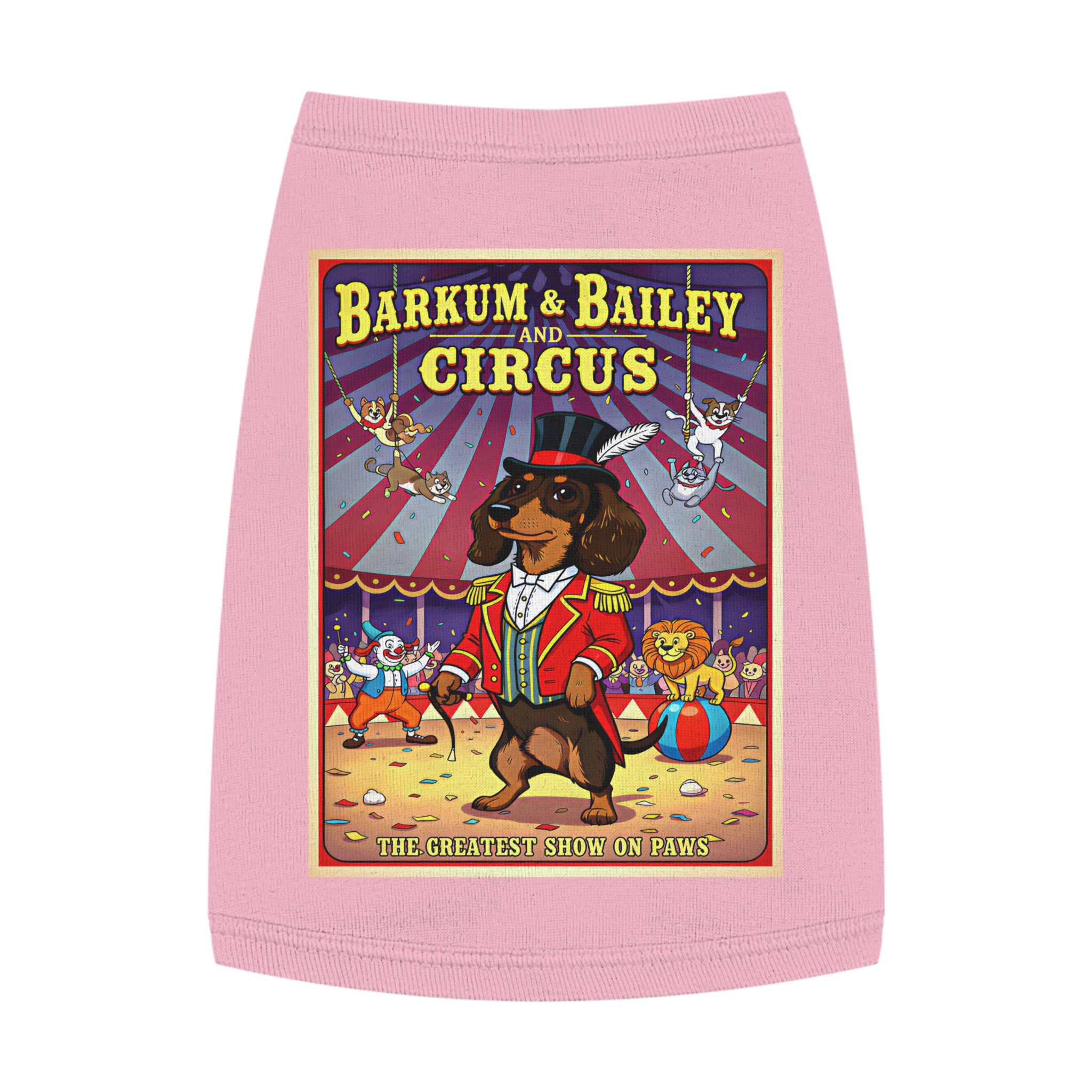 Dachshund Circus-Themed Pet Tank Top – Fun & Stylish Dog Apparel