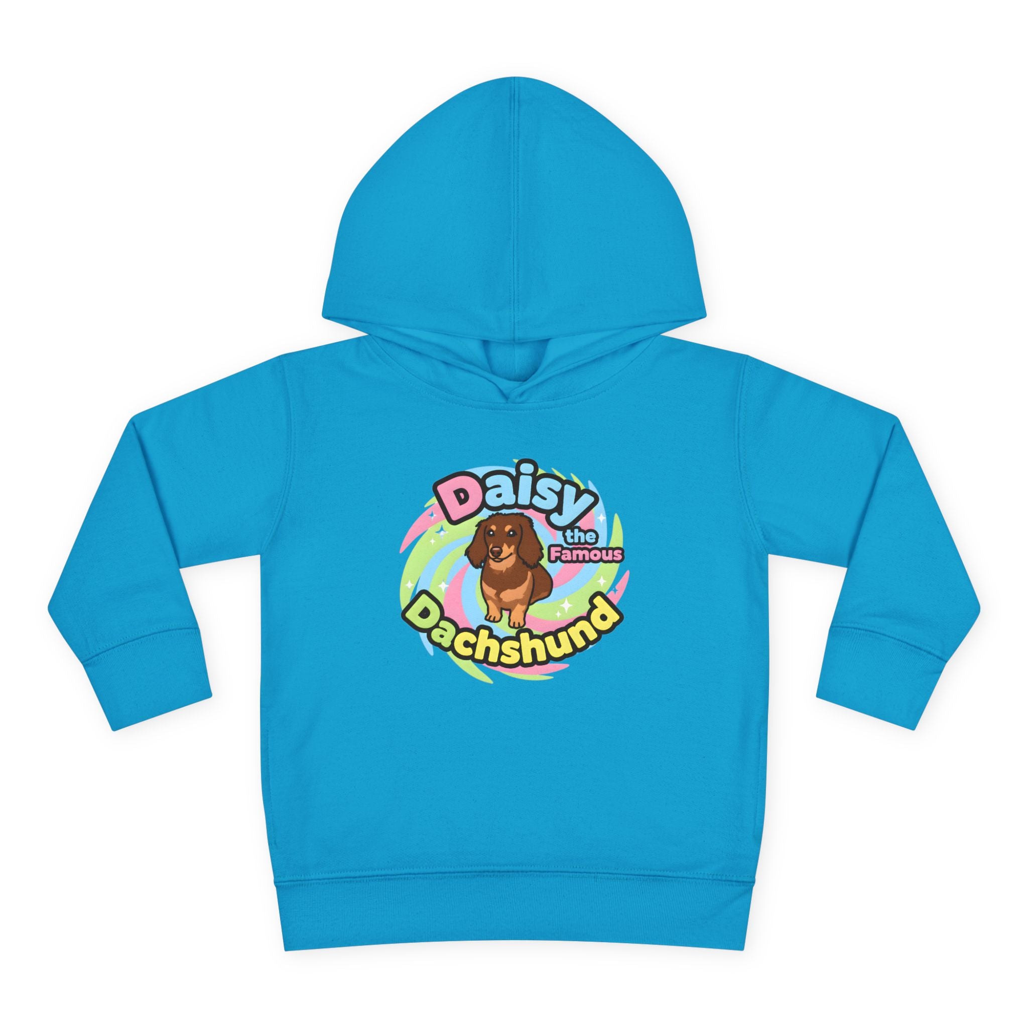 Toddler Fleece Hoodie - "Daisy the Famous Dachshund"