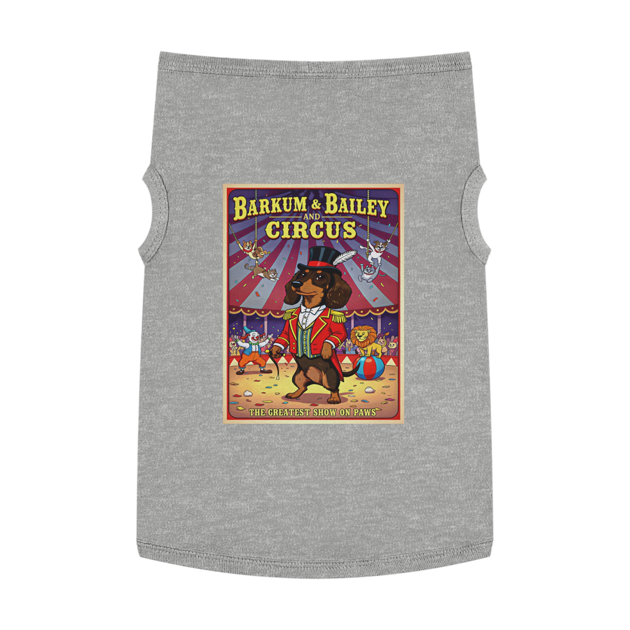 Dachshund Circus-Themed Pet Tank Top – Fun & Stylish Dog Apparel