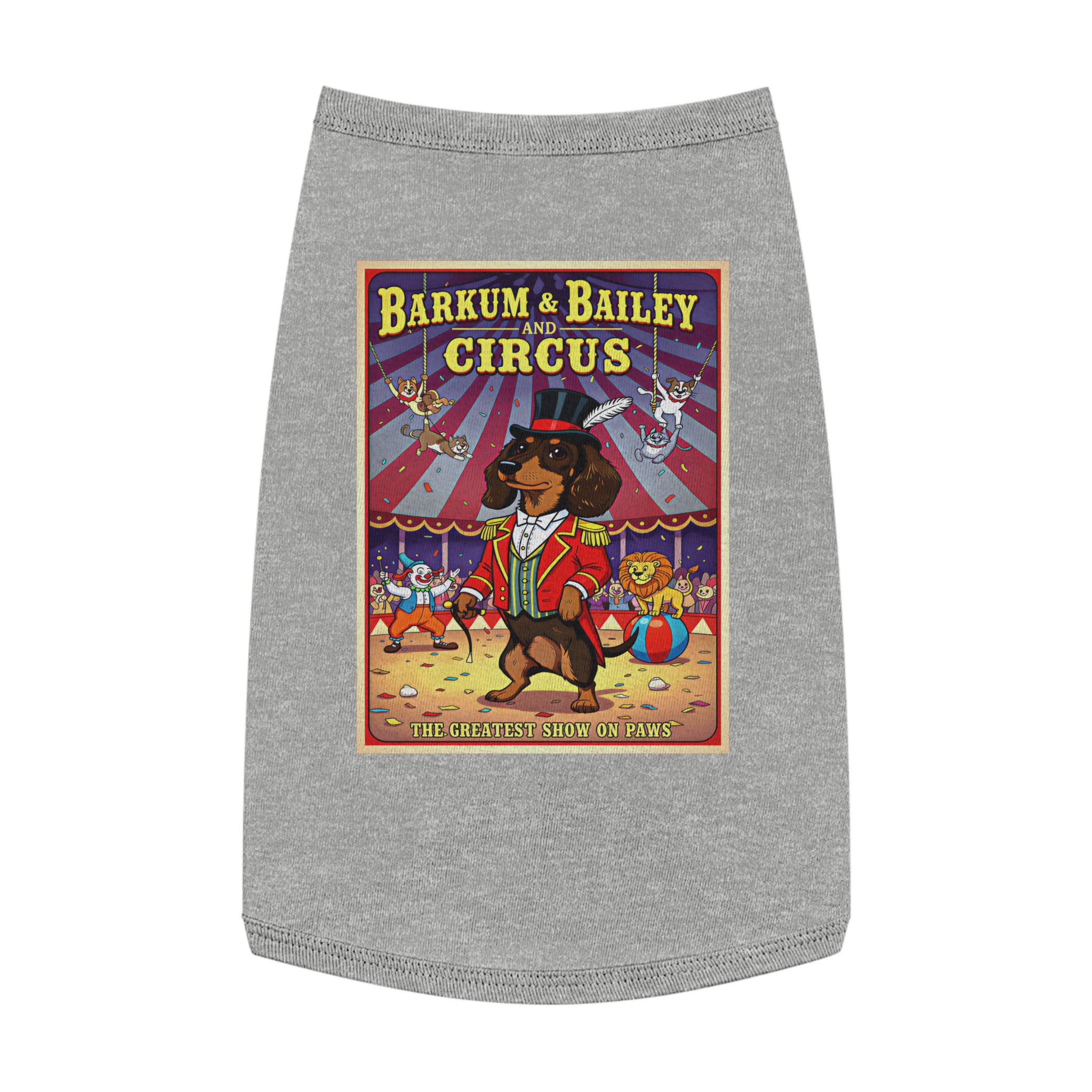 Dachshund Circus-Themed Pet Tank Top – Fun & Stylish Dog Apparel