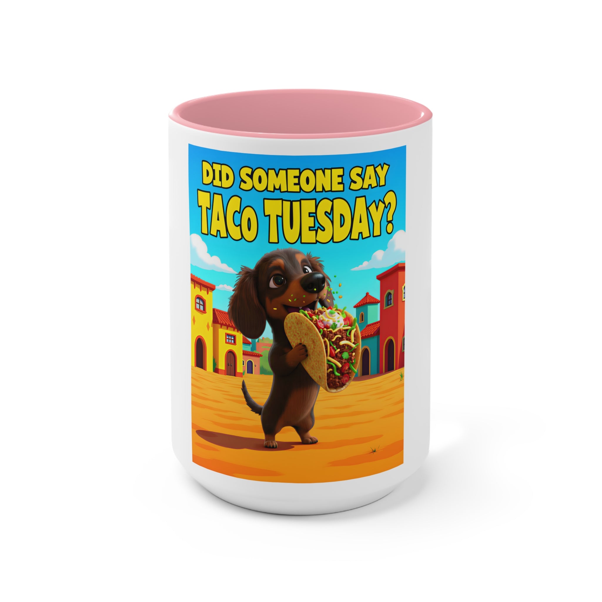Taco Tuesday Accent Mug – Fun & Whimsical Wiener Dog Design