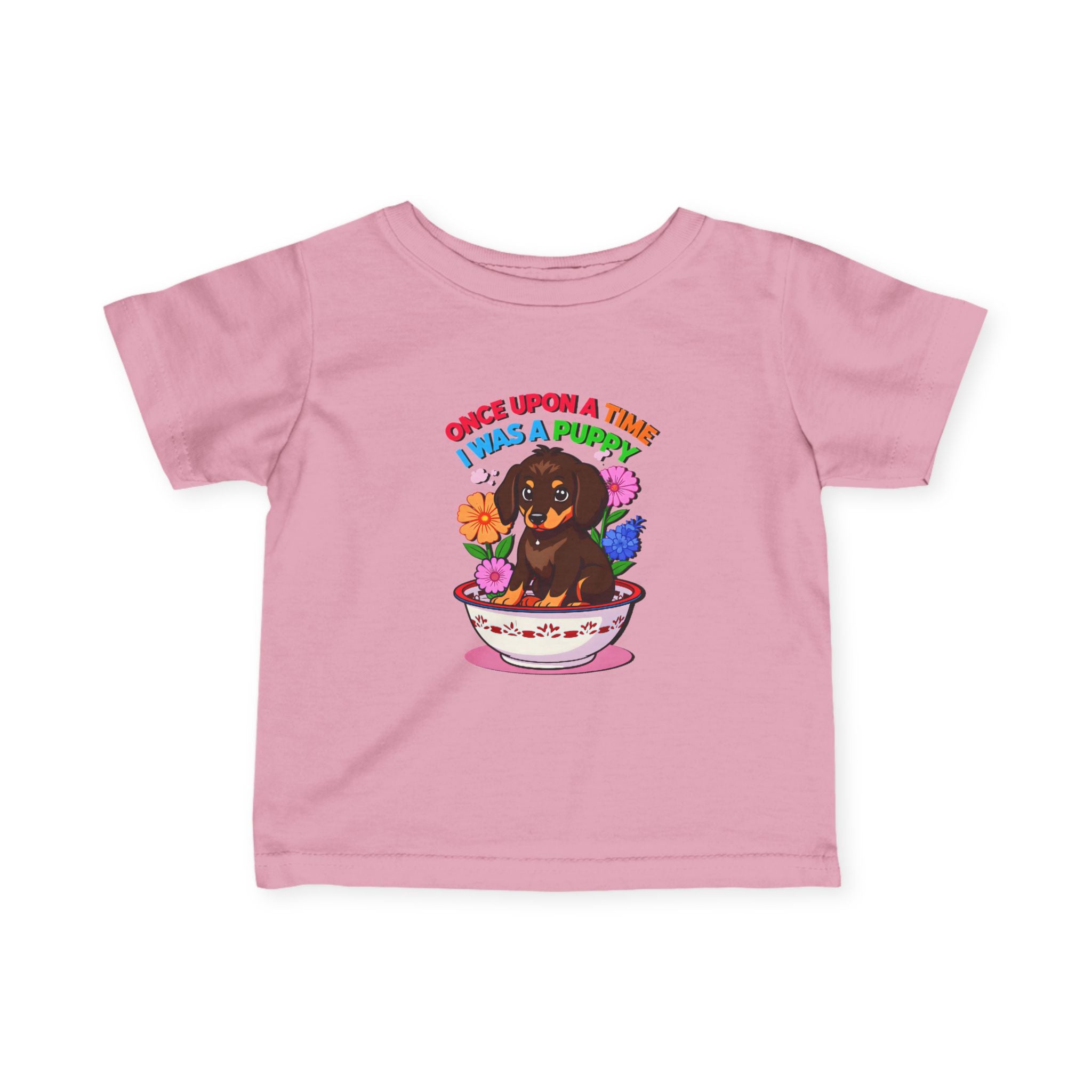Cute Daisy the Dachshund Puppy Infant T-Shirt – Once Upon a Time Design