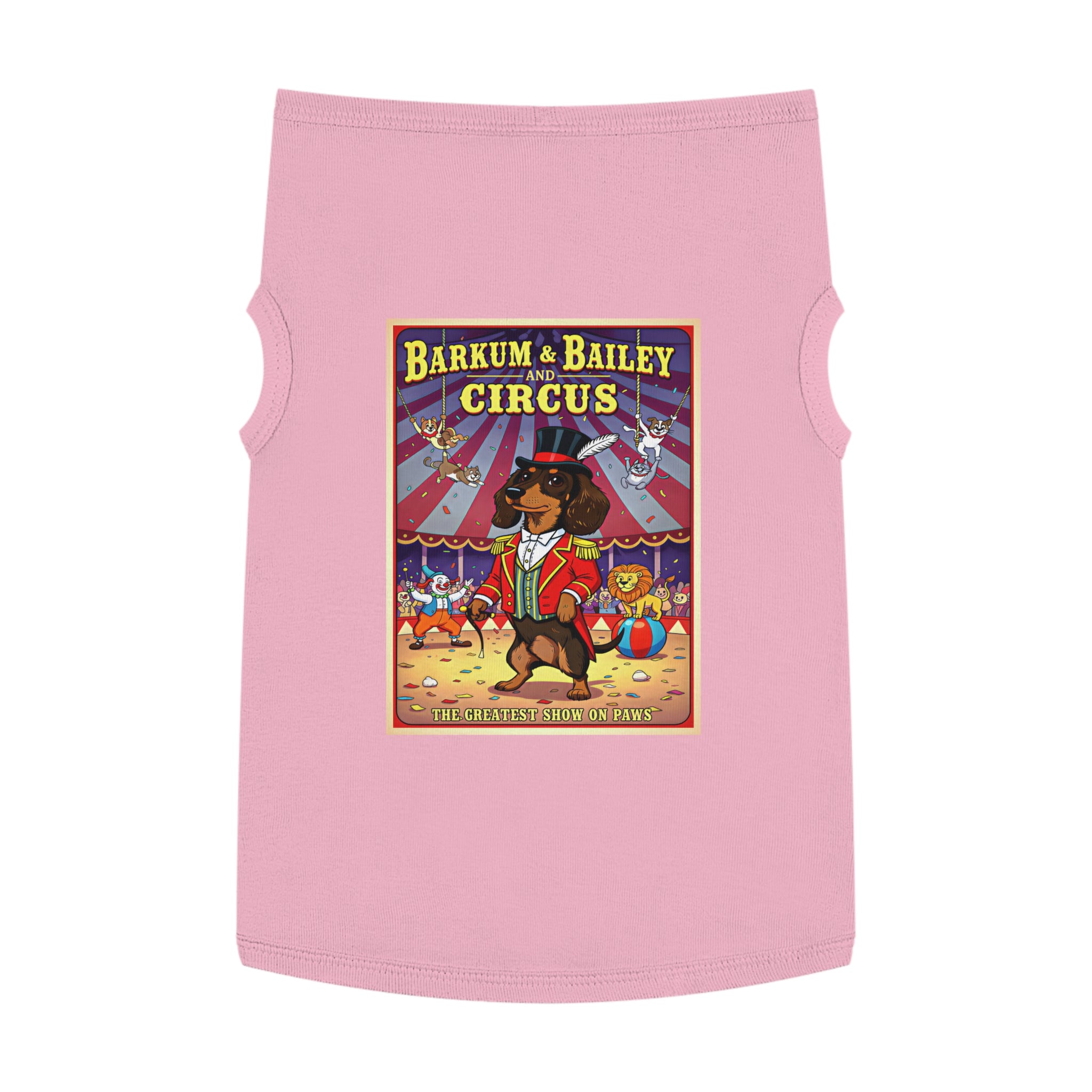 Dachshund Circus-Themed Pet Tank Top – Fun & Stylish Dog Apparel