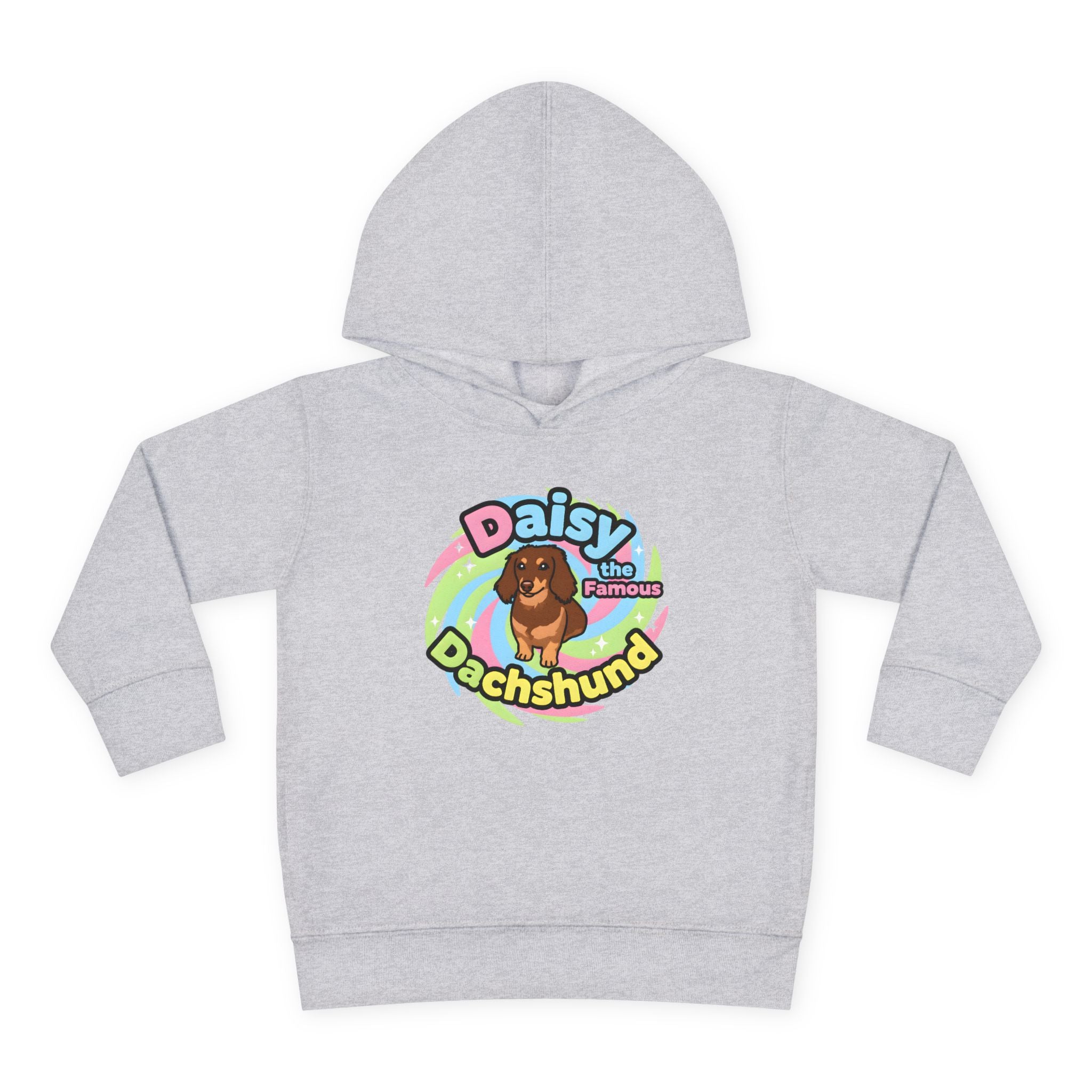 Toddler Fleece Hoodie - "Daisy the Famous Dachshund"