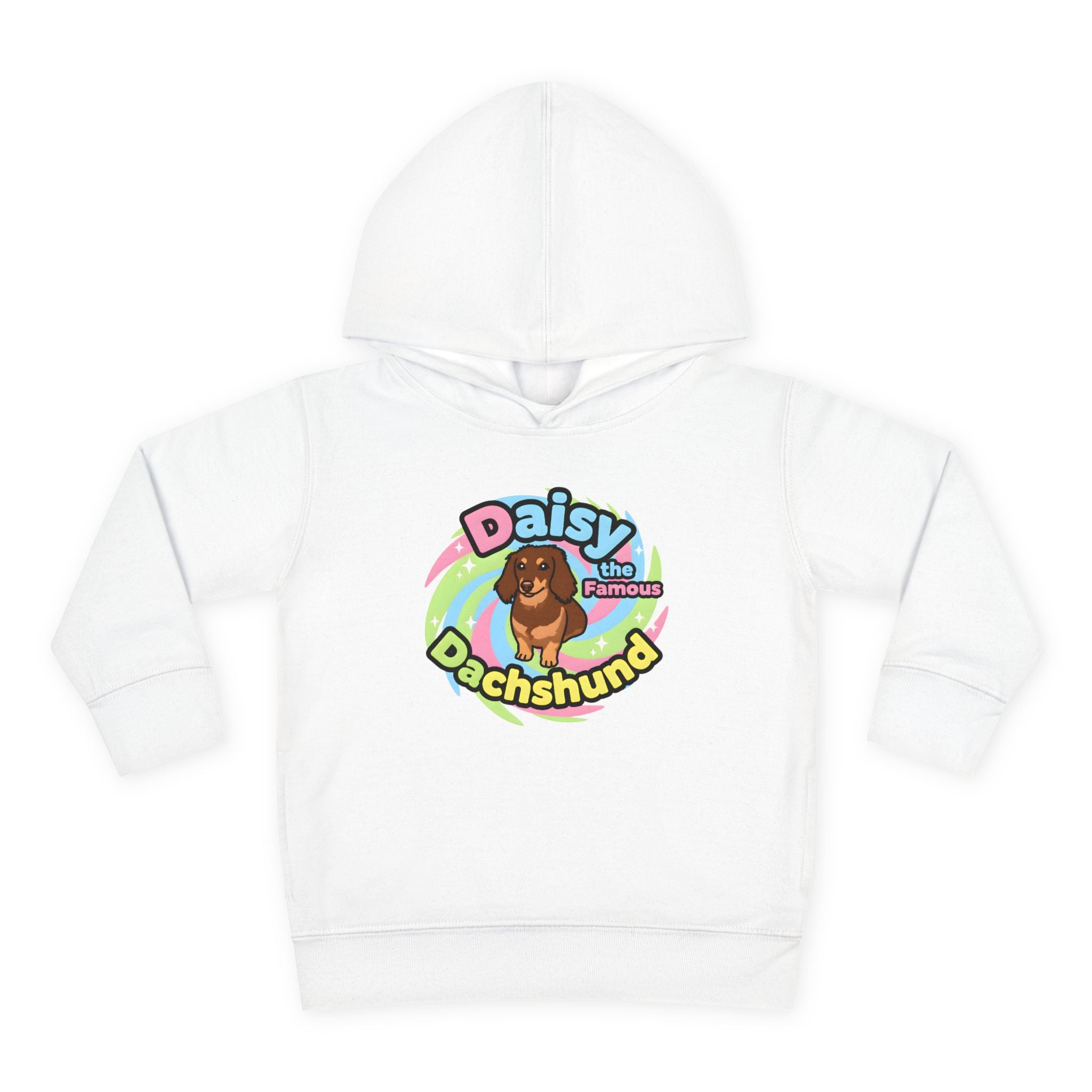 Toddler Fleece Hoodie - "Daisy the Famous Dachshund"