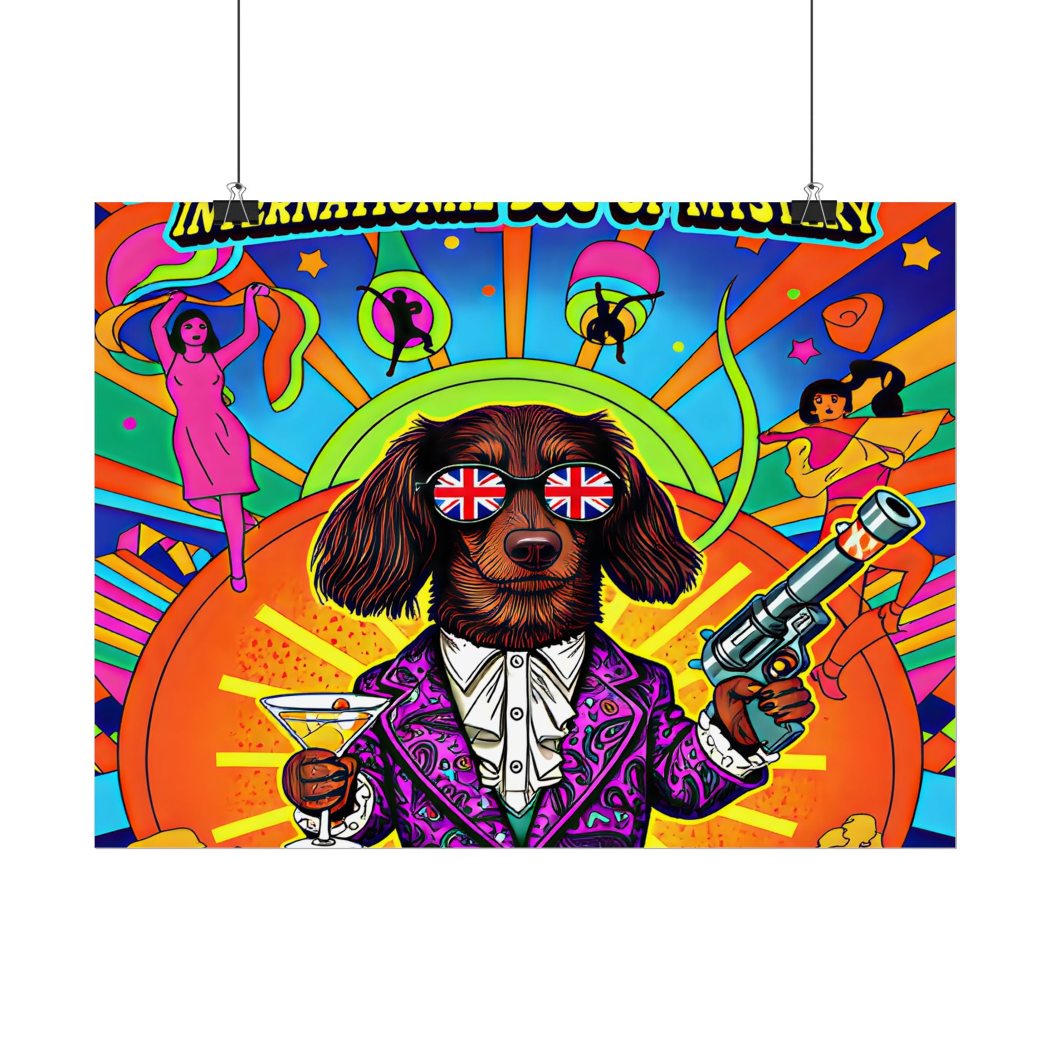 Daisy Paws Retro Dog Mystery Poster