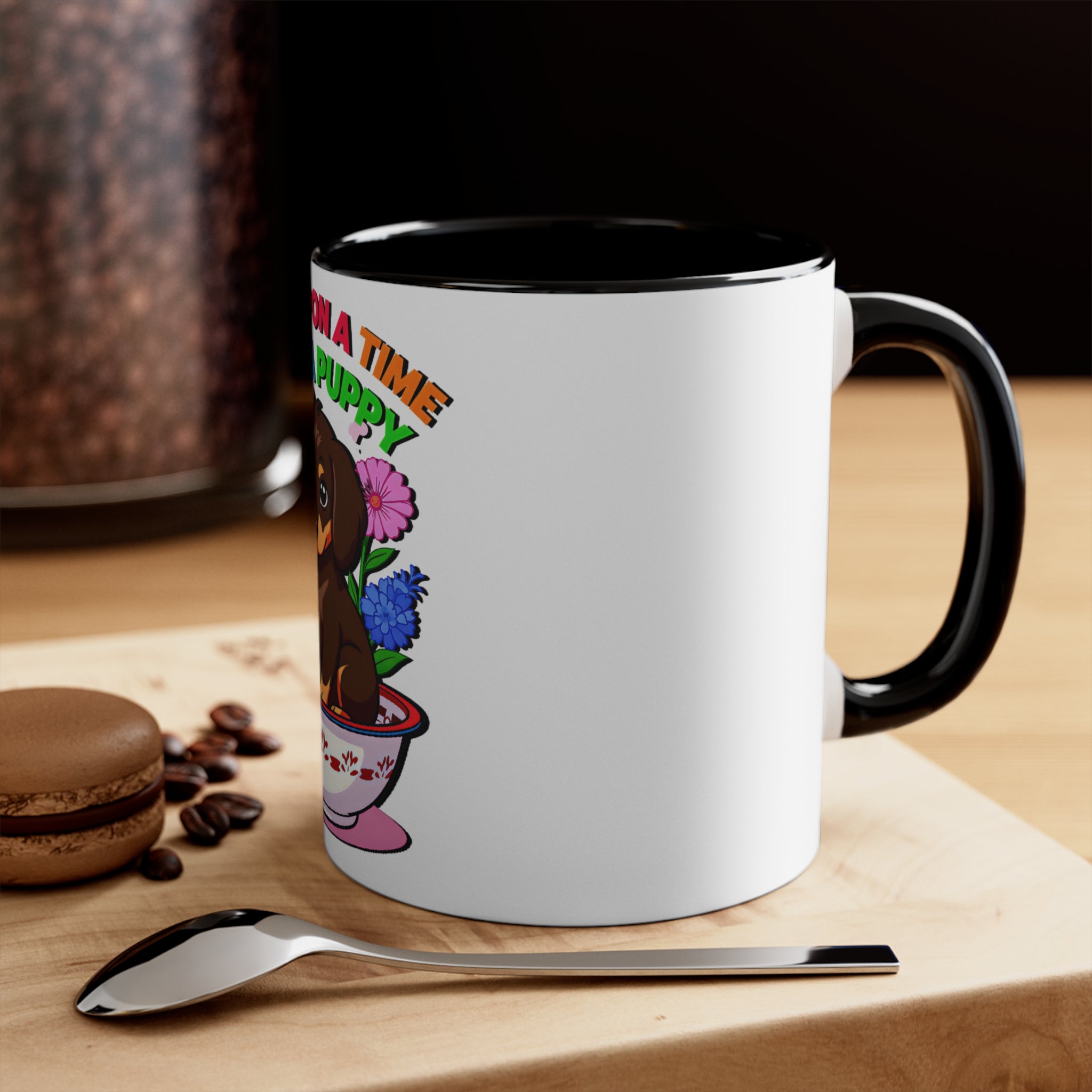 Whimsical Puppy Accent Mug - 'Once Upon a Time I Was a Puppy'
