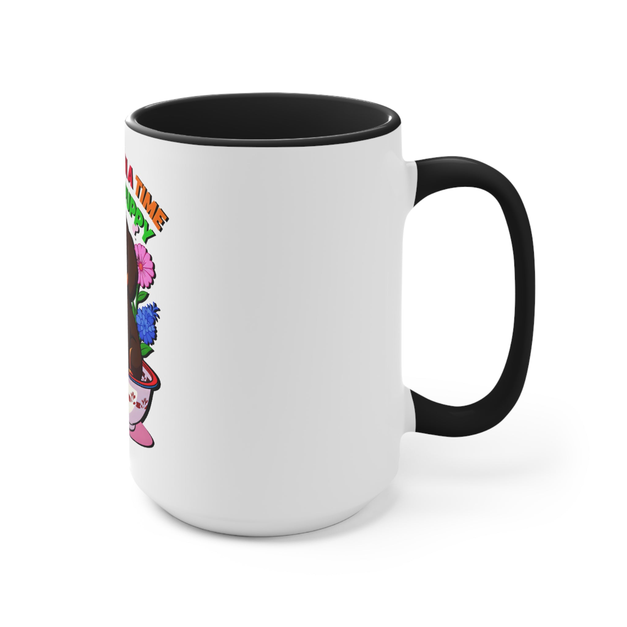 Whimsical Puppy Accent Mug - 'Once Upon a Time I Was a Puppy'