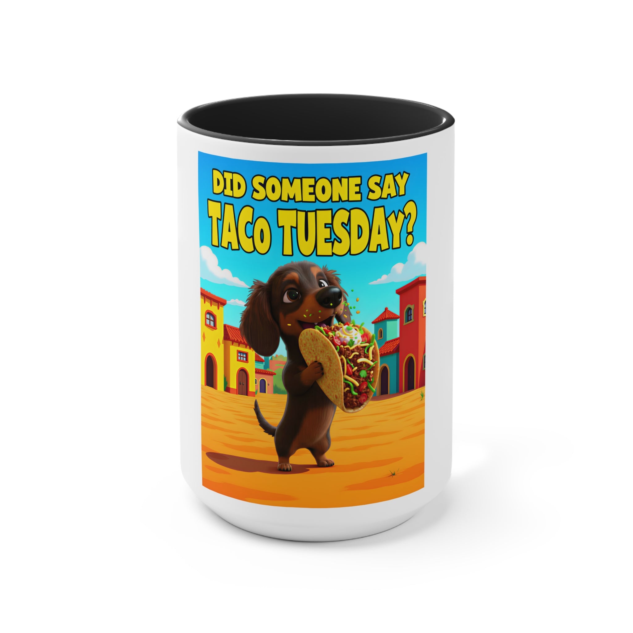 Taco Tuesday Accent Mug – Fun & Whimsical Wiener Dog Design