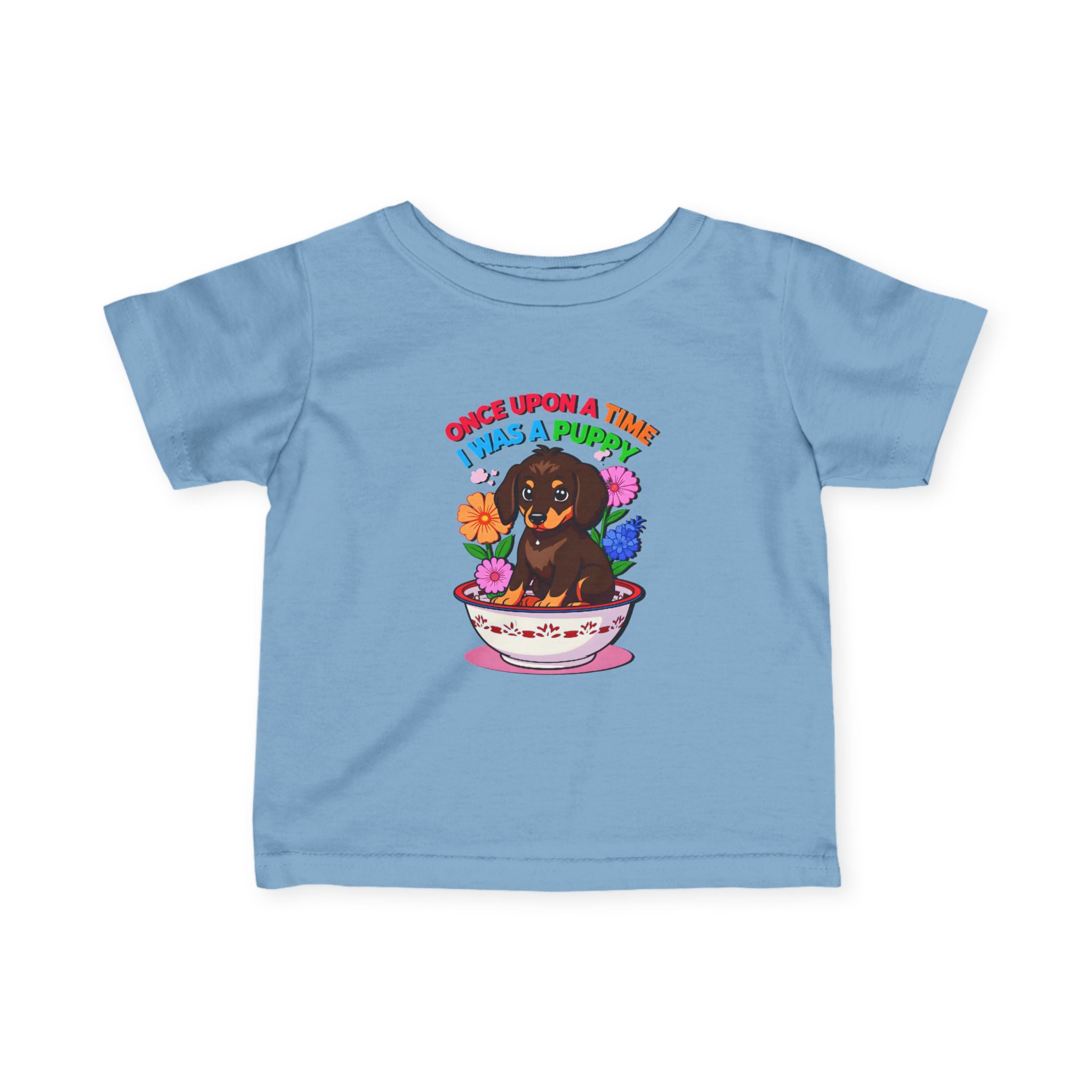 Cute Daisy the Dachshund Puppy Infant T-Shirt – Once Upon a Time Design