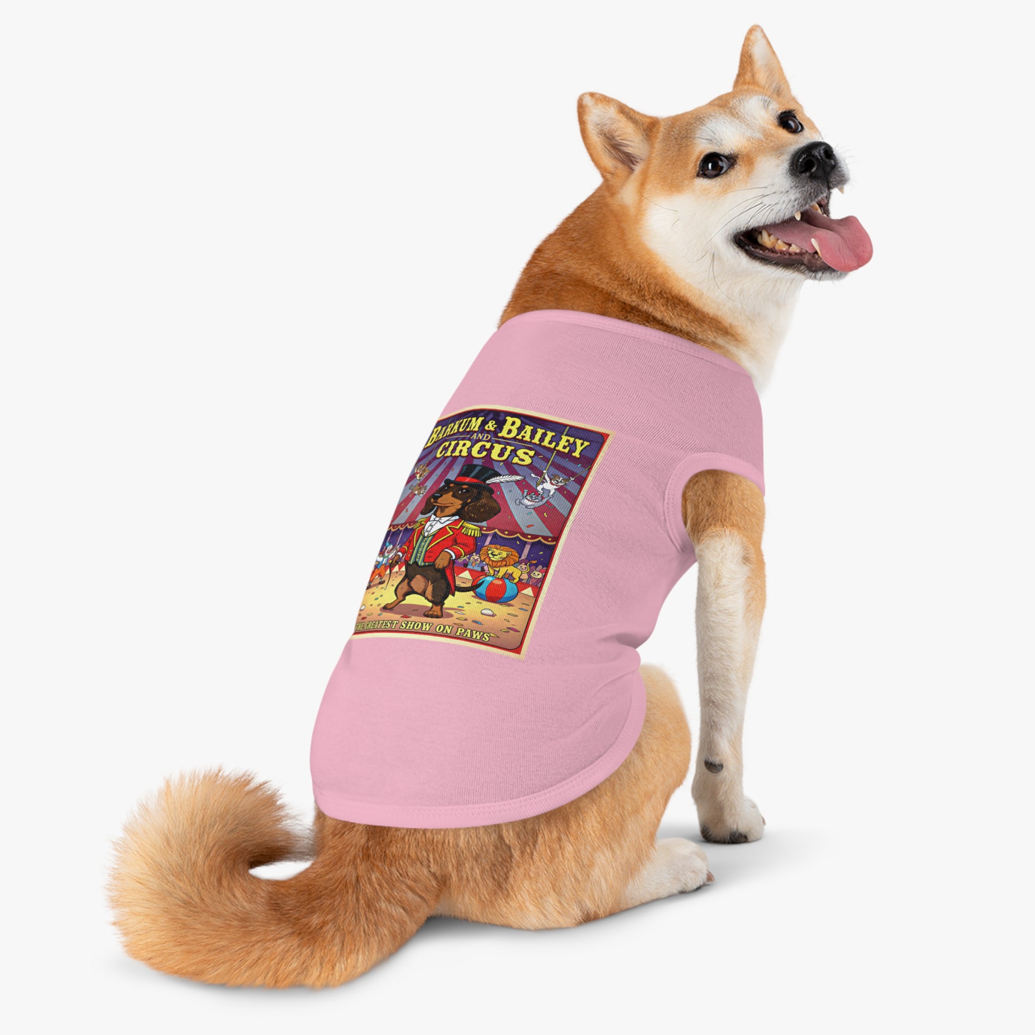Dachshund Circus-Themed Pet Tank Top – Fun & Stylish Dog Apparel