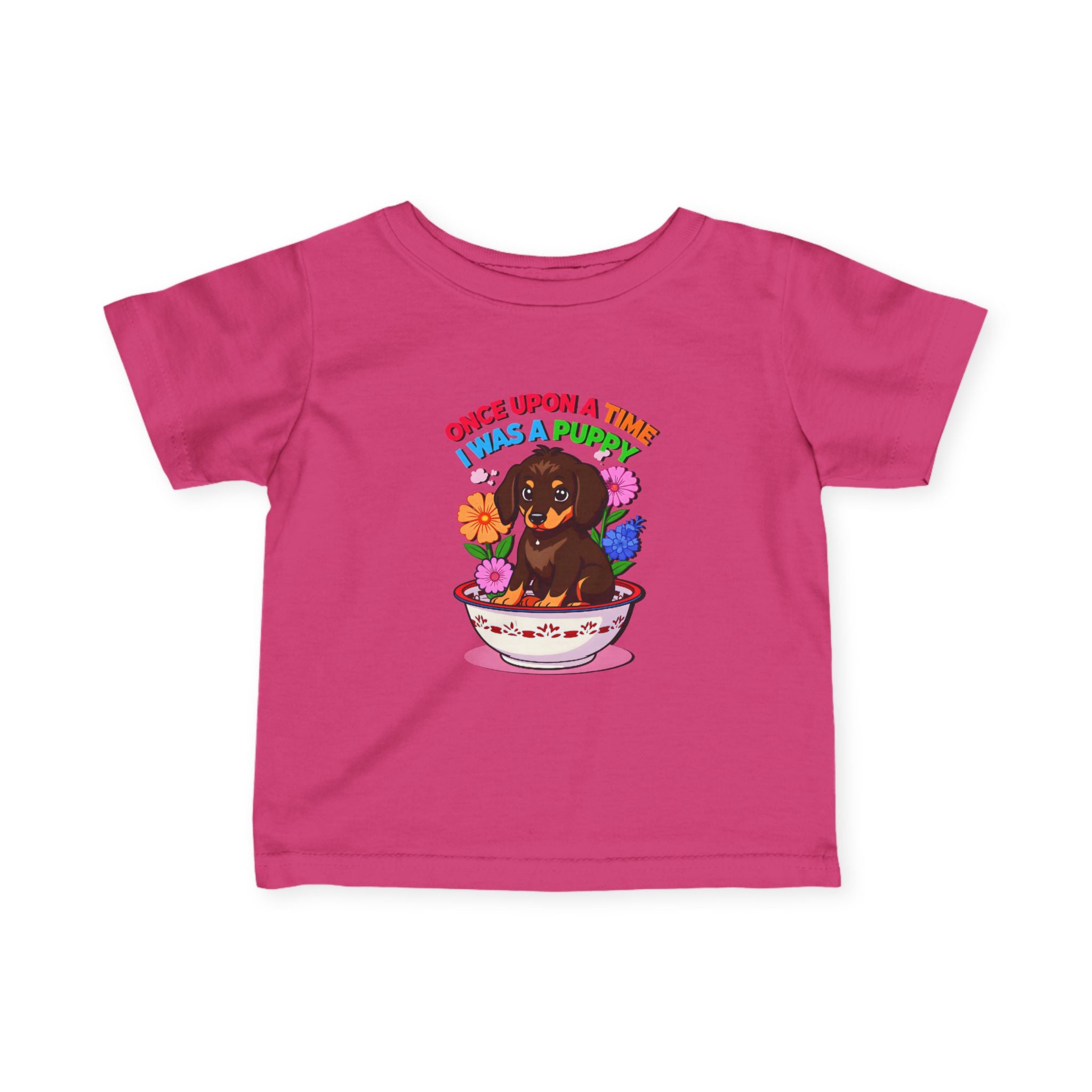 Cute Daisy the Dachshund Puppy Infant T-Shirt – Once Upon a Time Design