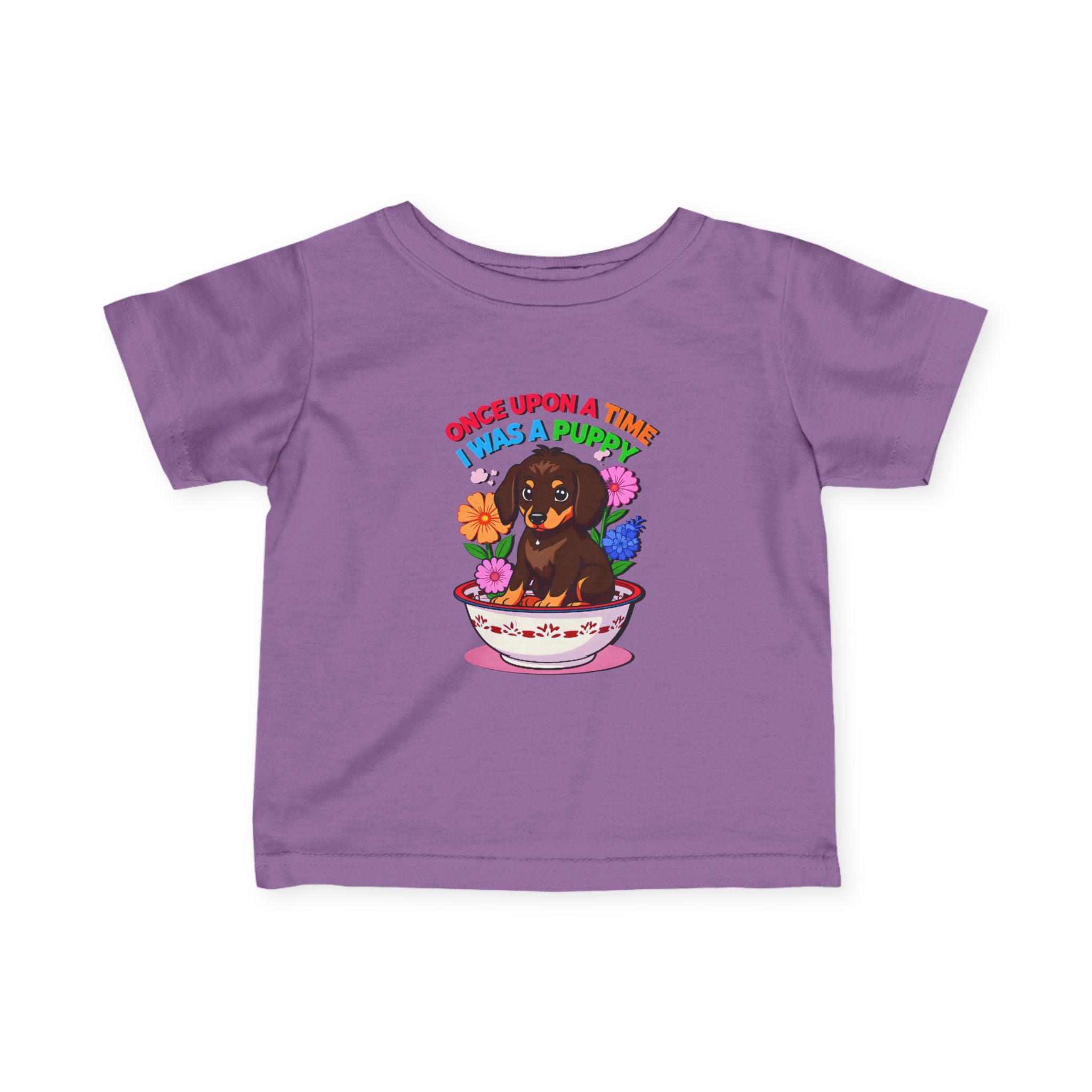 Cute Daisy the Dachshund Puppy Infant T-Shirt – Once Upon a Time Design