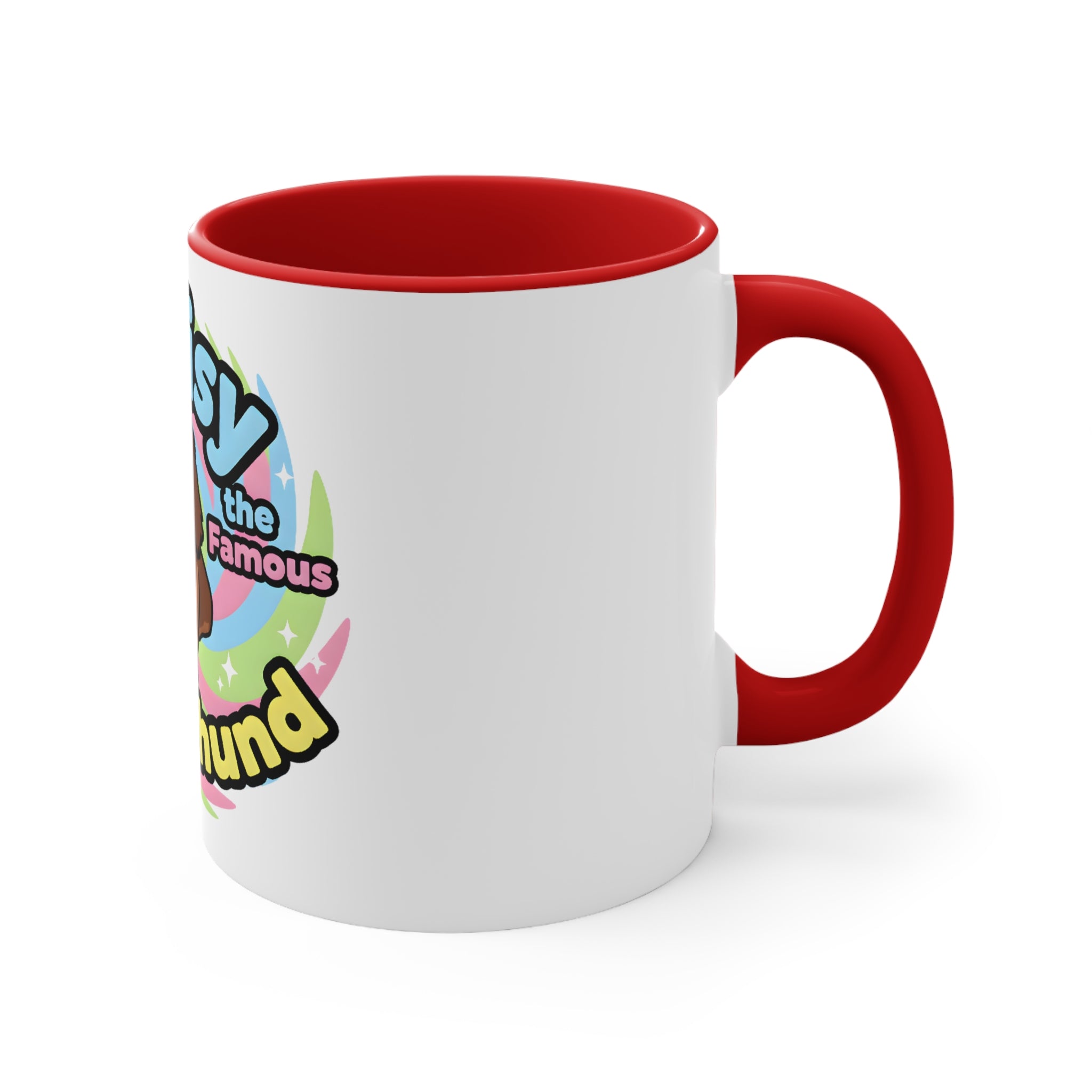 Daisy the Famous Dachshund Accent Mug - Colorful Pet Lover Gift