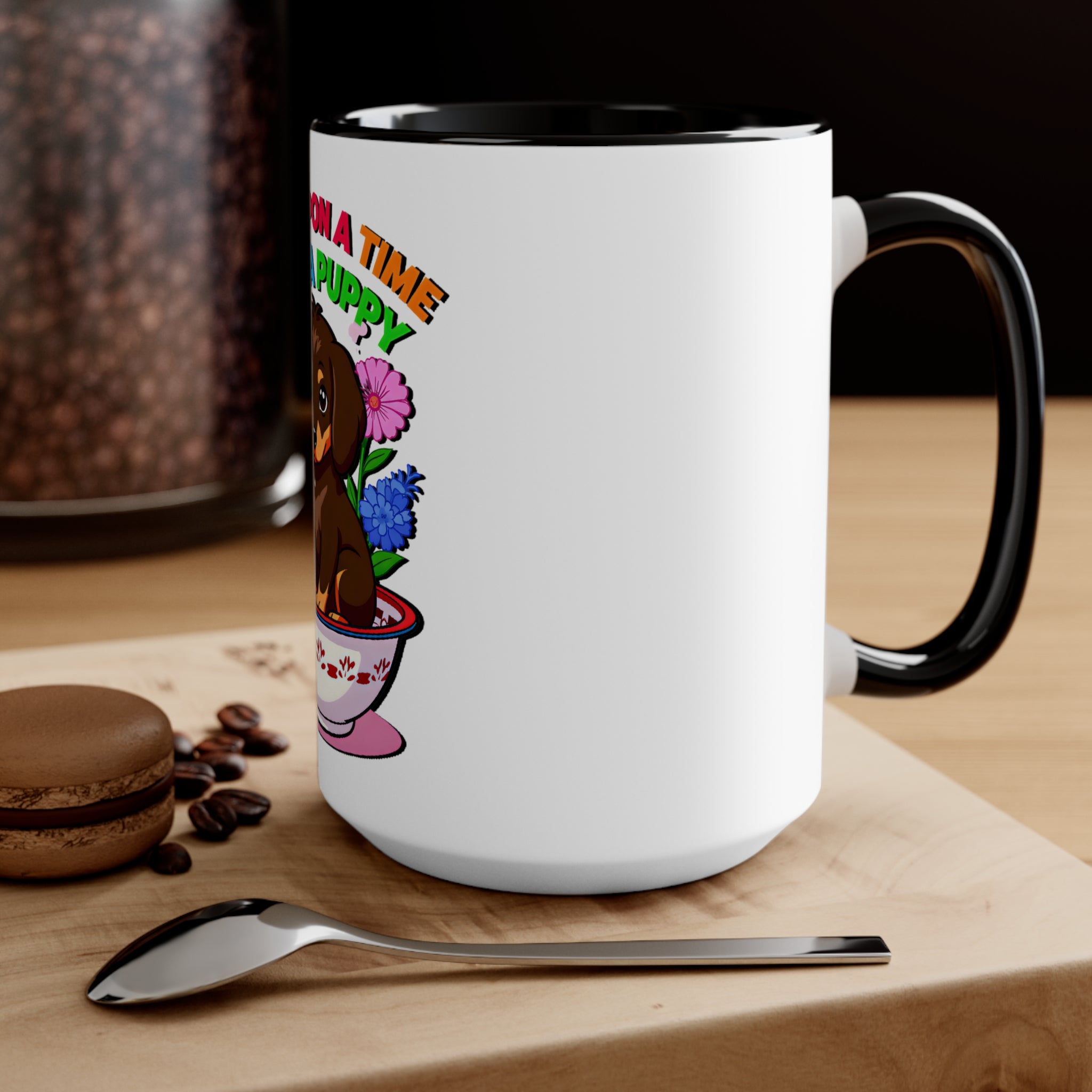 Whimsical Puppy Accent Mug - 'Once Upon a Time I Was a Puppy'