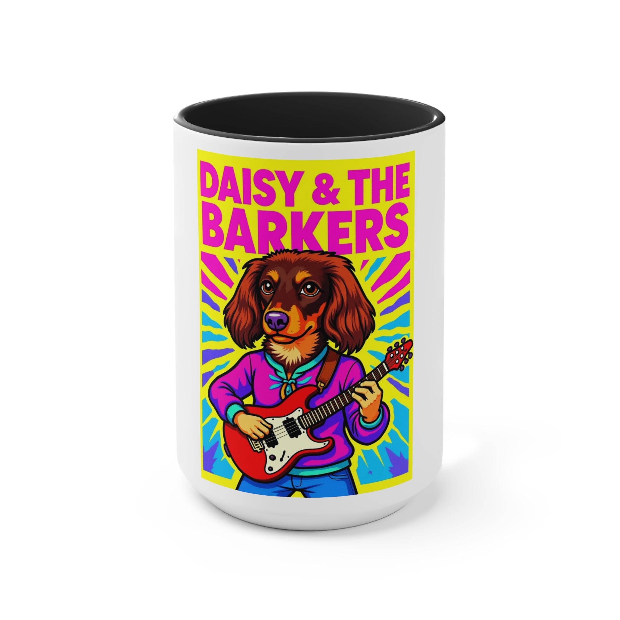 Dachshund Rock and Roll Mug - 'Daisy & The Barkers'