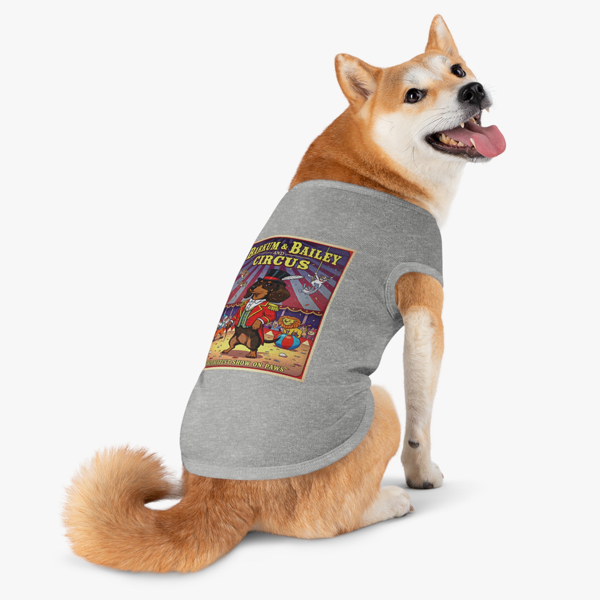 Dachshund Circus-Themed Pet Tank Top – Fun & Stylish Dog Apparel