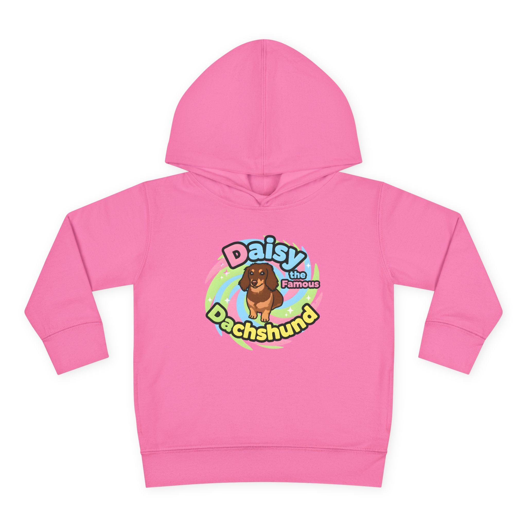 Toddler Fleece Hoodie - "Daisy the Famous Dachshund"