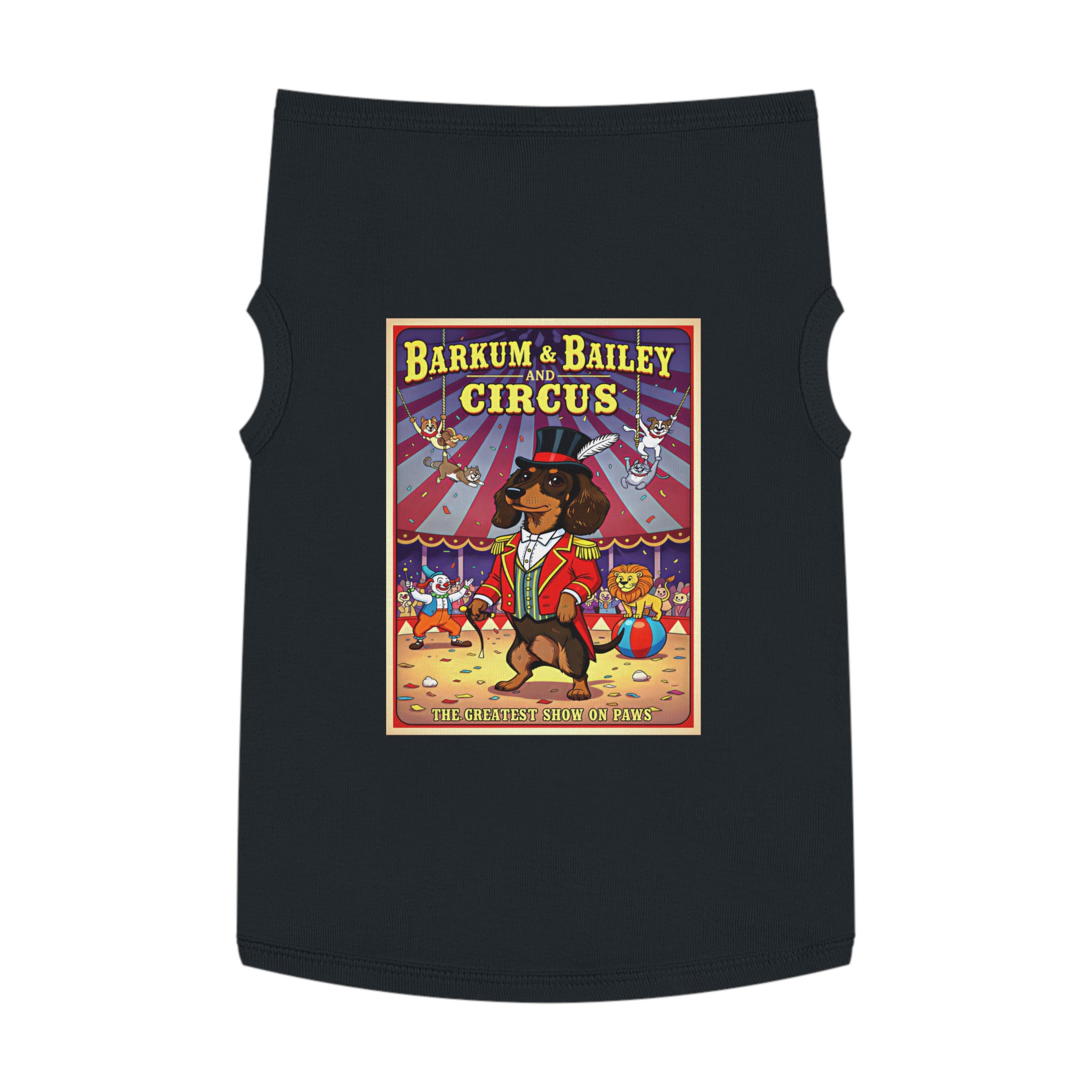 Dachshund Circus-Themed Pet Tank Top – Fun & Stylish Dog Apparel