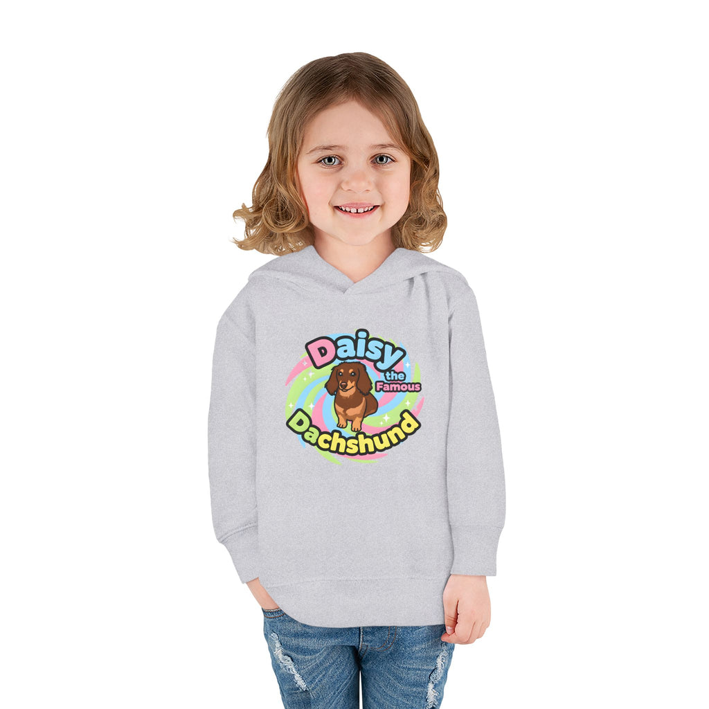 Toddler Fleece Hoodie - "Daisy the Famous Dachshund"