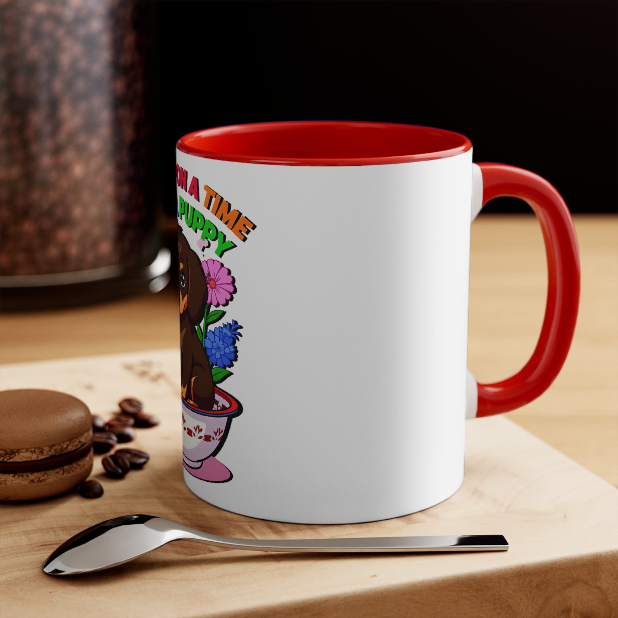 Whimsical Puppy Accent Mug - 'Once Upon a Time I Was a Puppy'