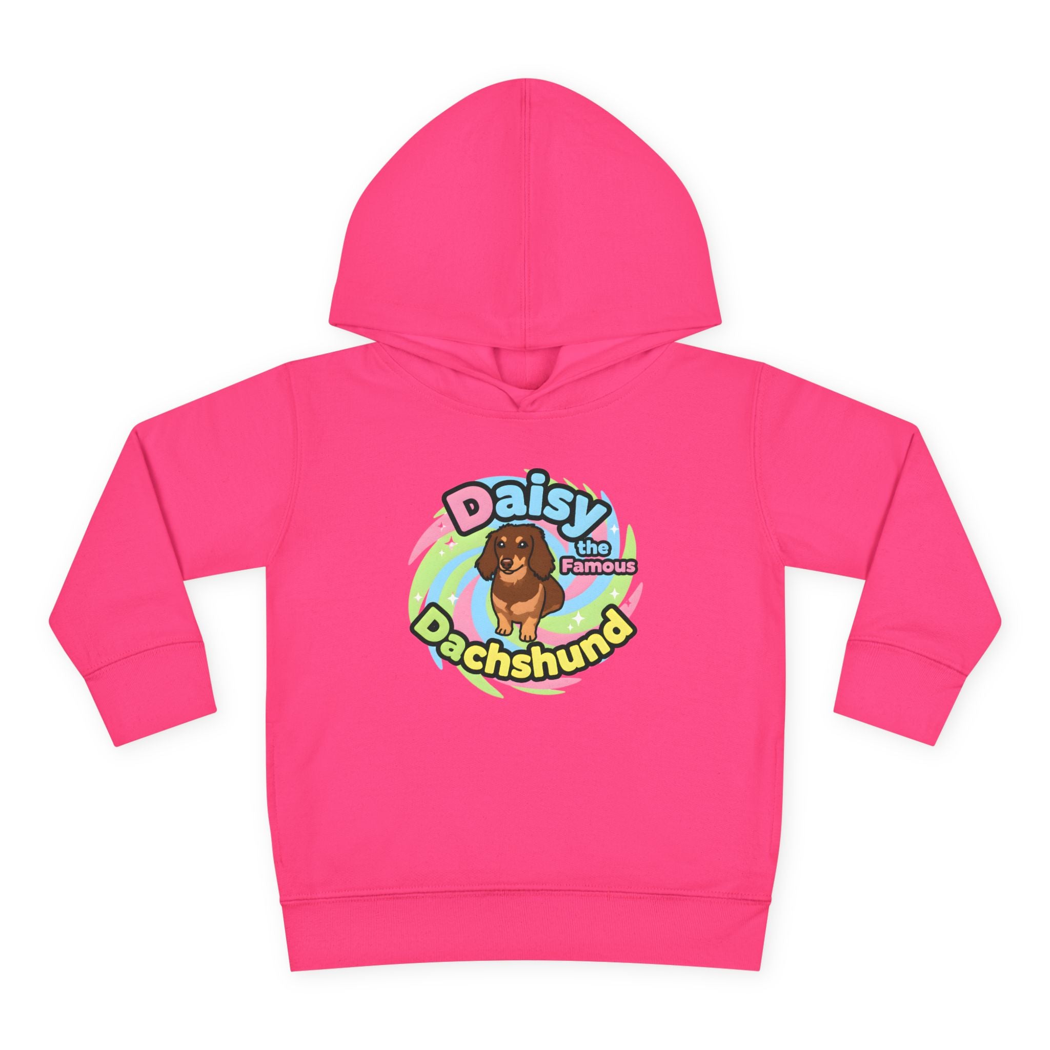 Toddler Fleece Hoodie - "Daisy the Famous Dachshund"