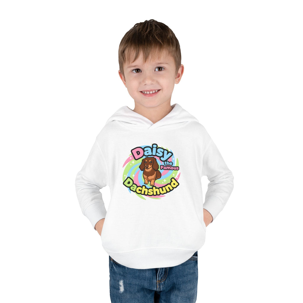 Toddler Fleece Hoodie - "Daisy the Famous Dachshund"