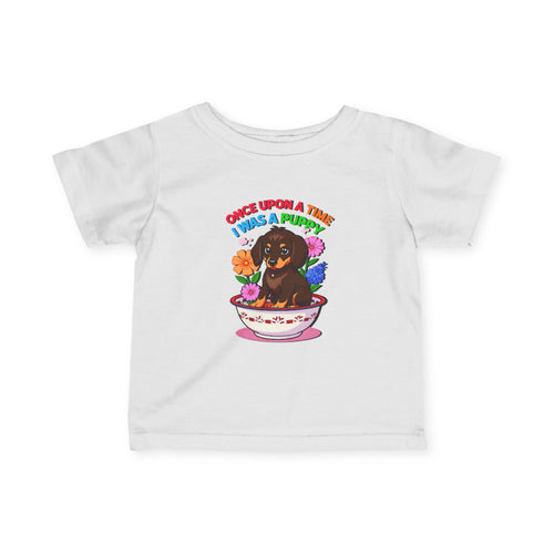 Cute Daisy the Dachshund Puppy Infant T-Shirt – Once Upon a Time Design