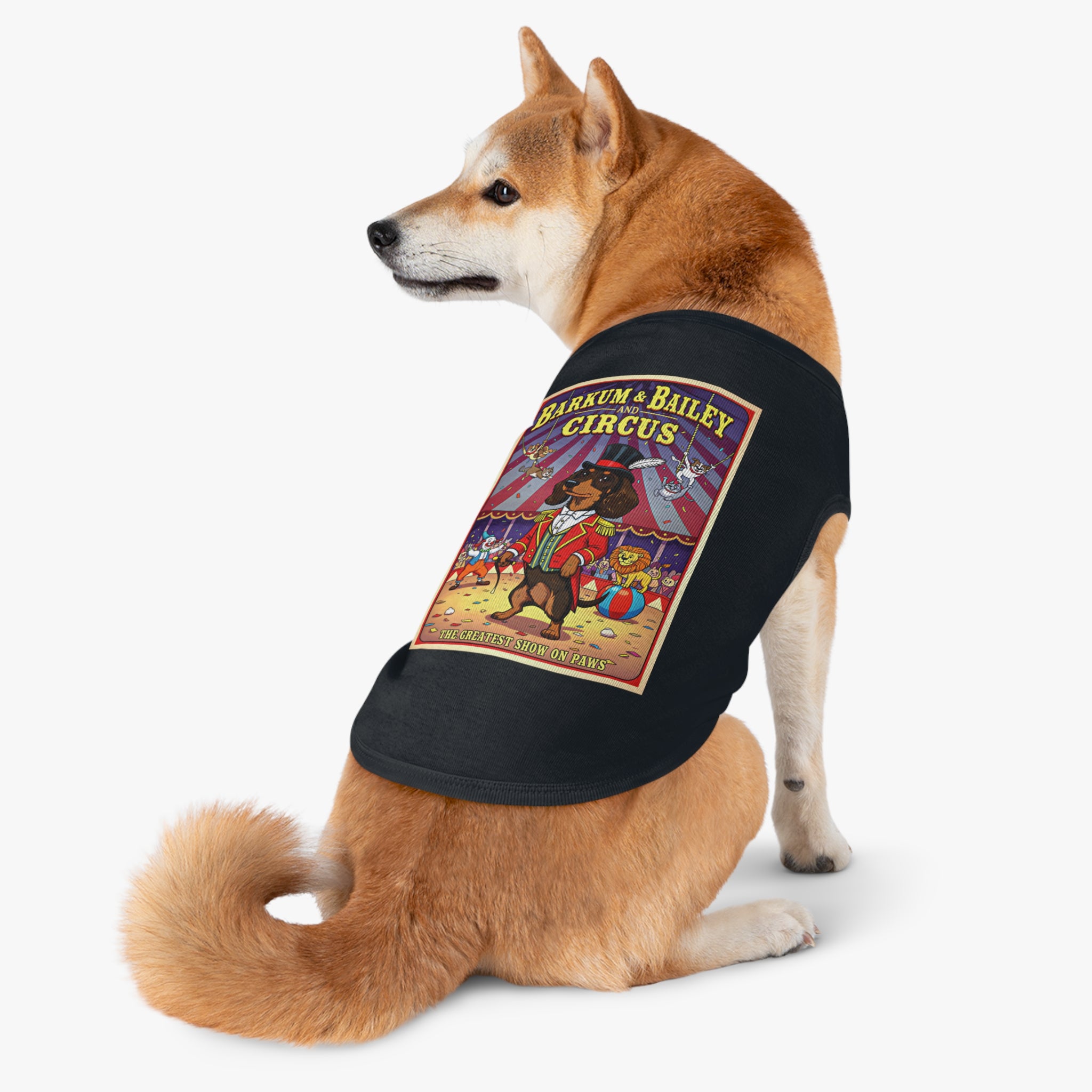Dachshund Circus-Themed Pet Tank Top – Fun & Stylish Dog Apparel