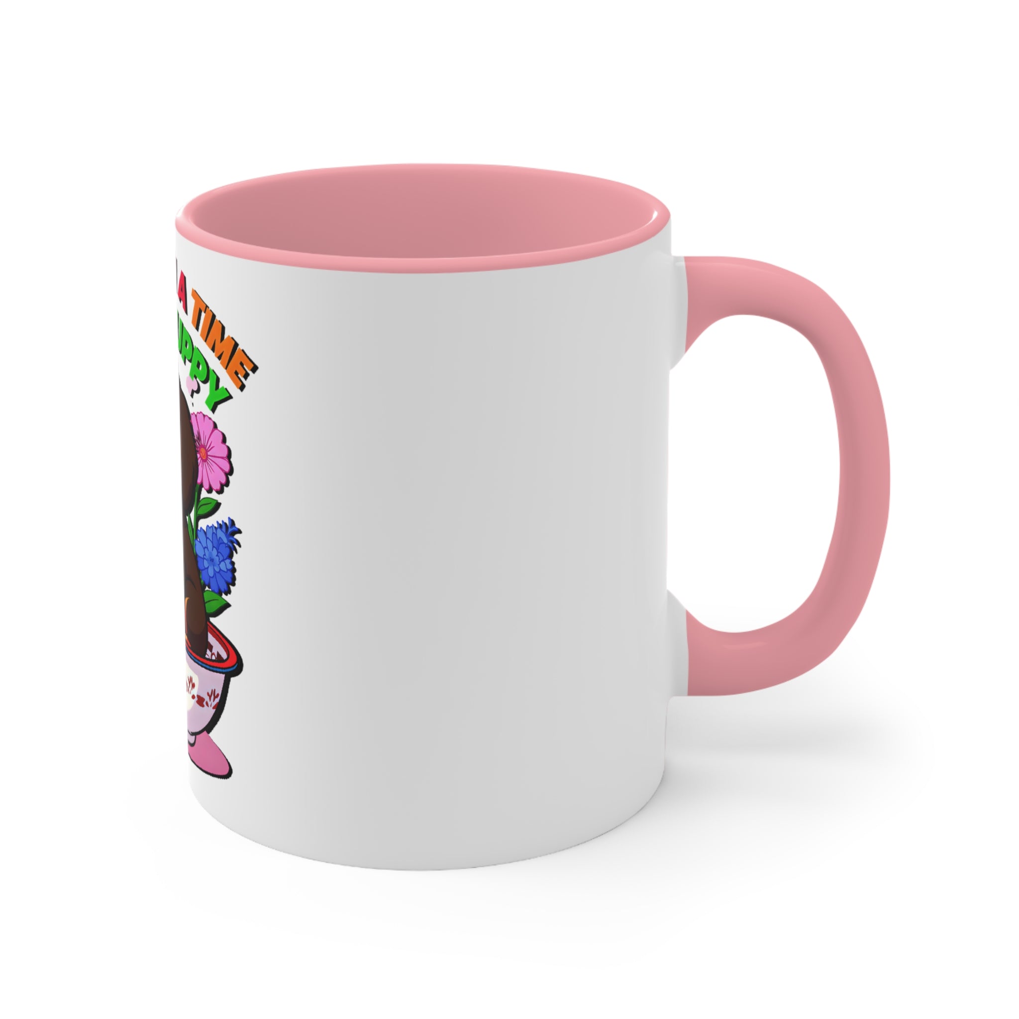 Whimsical Puppy Accent Mug - 'Once Upon a Time I Was a Puppy'