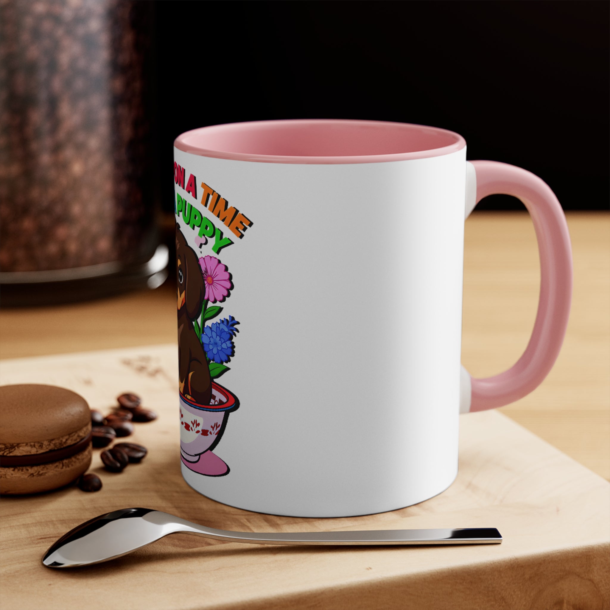 Whimsical Puppy Accent Mug - 'Once Upon a Time I Was a Puppy'