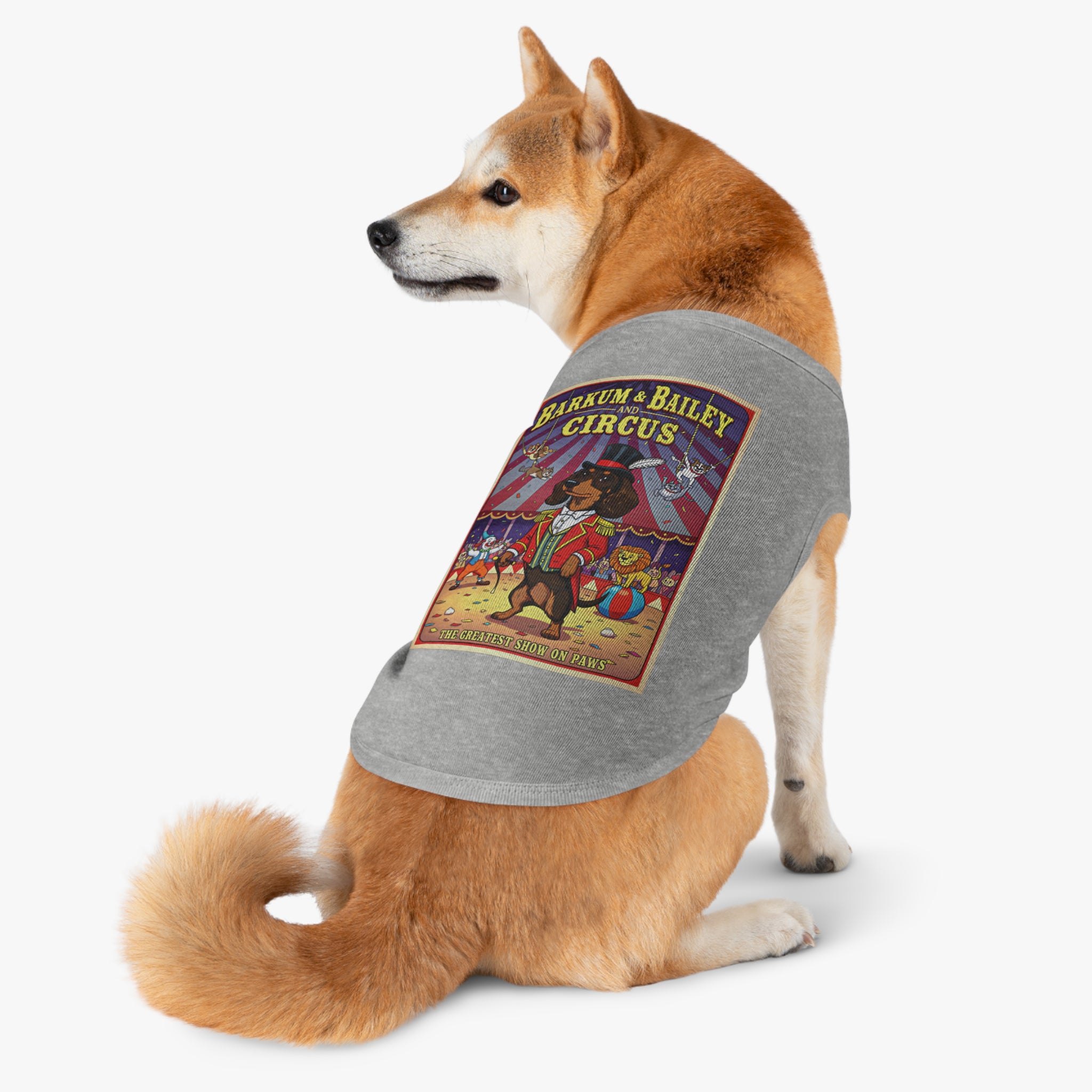 Dachshund Circus-Themed Pet Tank Top – Fun & Stylish Dog Apparel