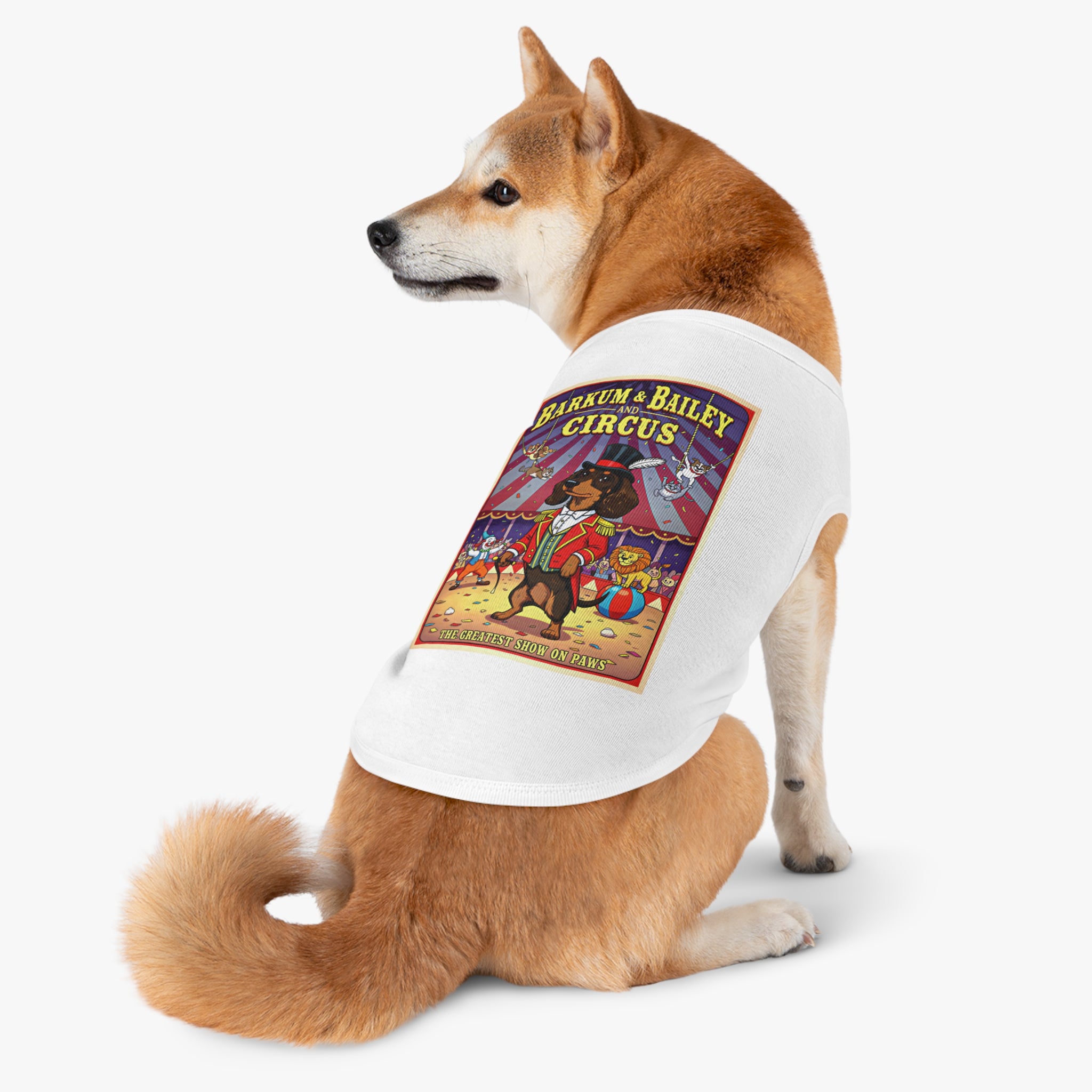 Dachshund Circus-Themed Pet Tank Top – Fun & Stylish Dog Apparel