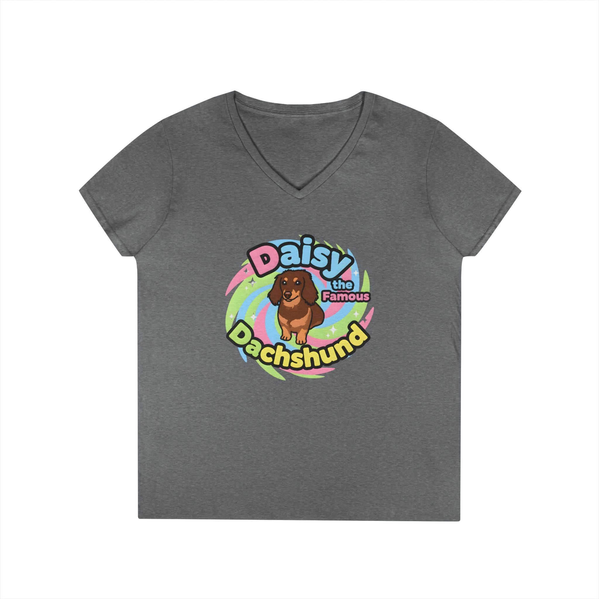 Daisy the Famous Dachshund Ladies' V-Neck T-Shirt